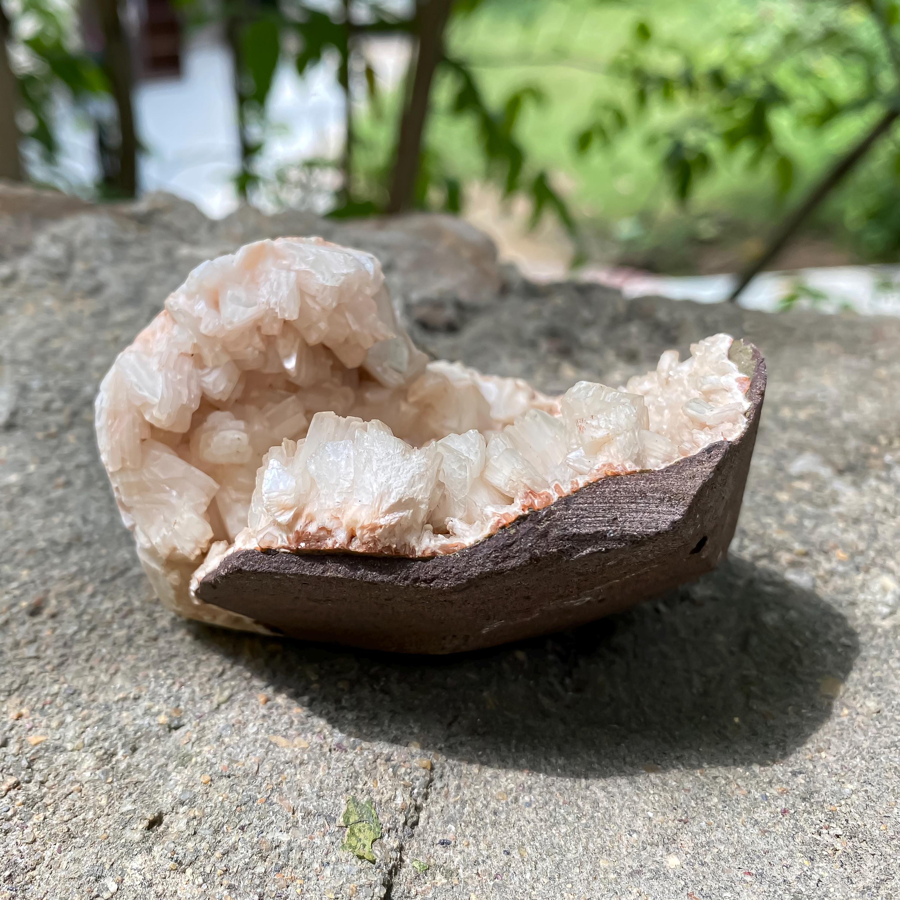 Stillbite Apophyllite Geode Rough - Raw Crystal Cluster for Healing, Energy Work & Spiritual Decor 170gm