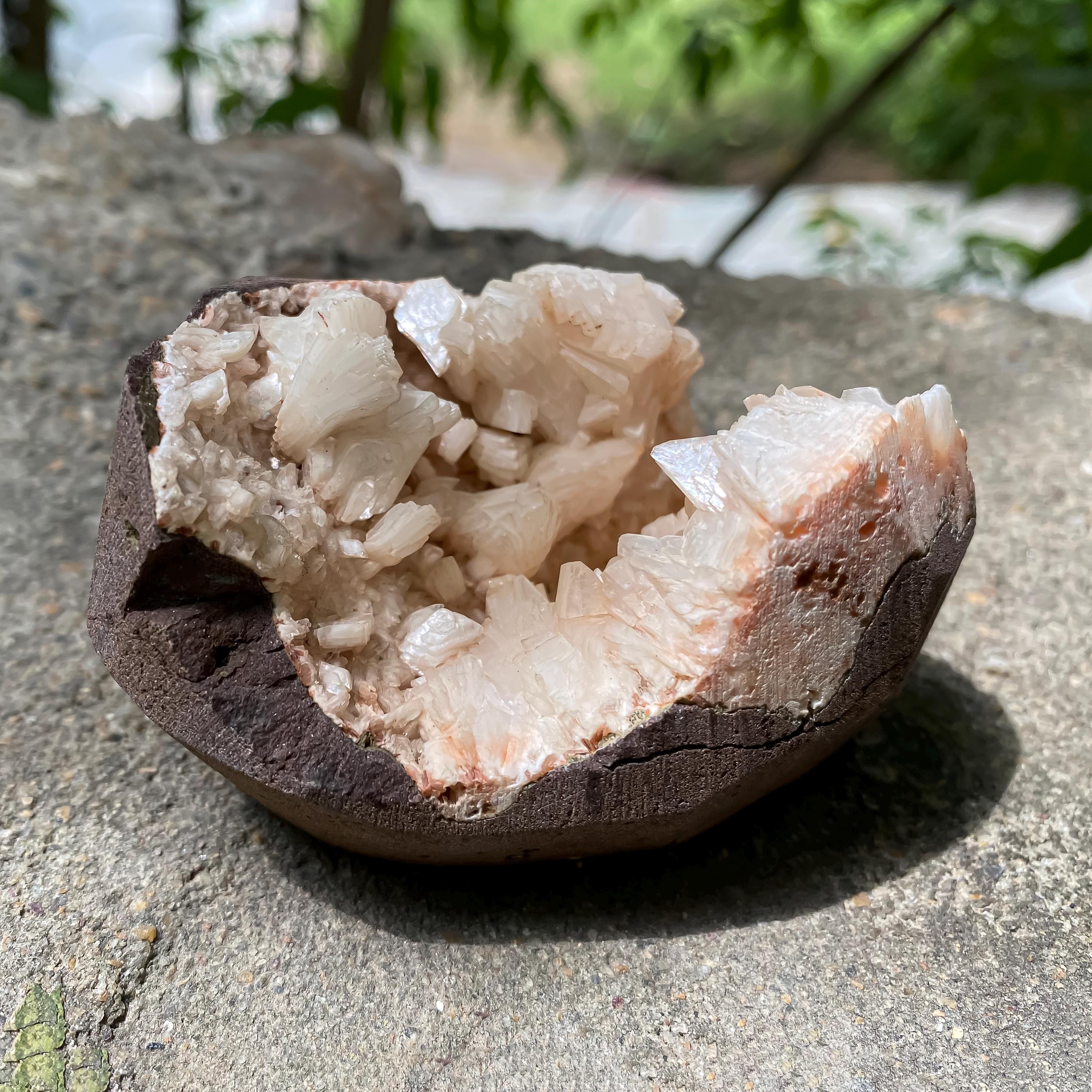 Stillbite Apophyllite Geode Rough - Raw Crystal Cluster for Healing, Energy Work & Spiritual Decor 170gm