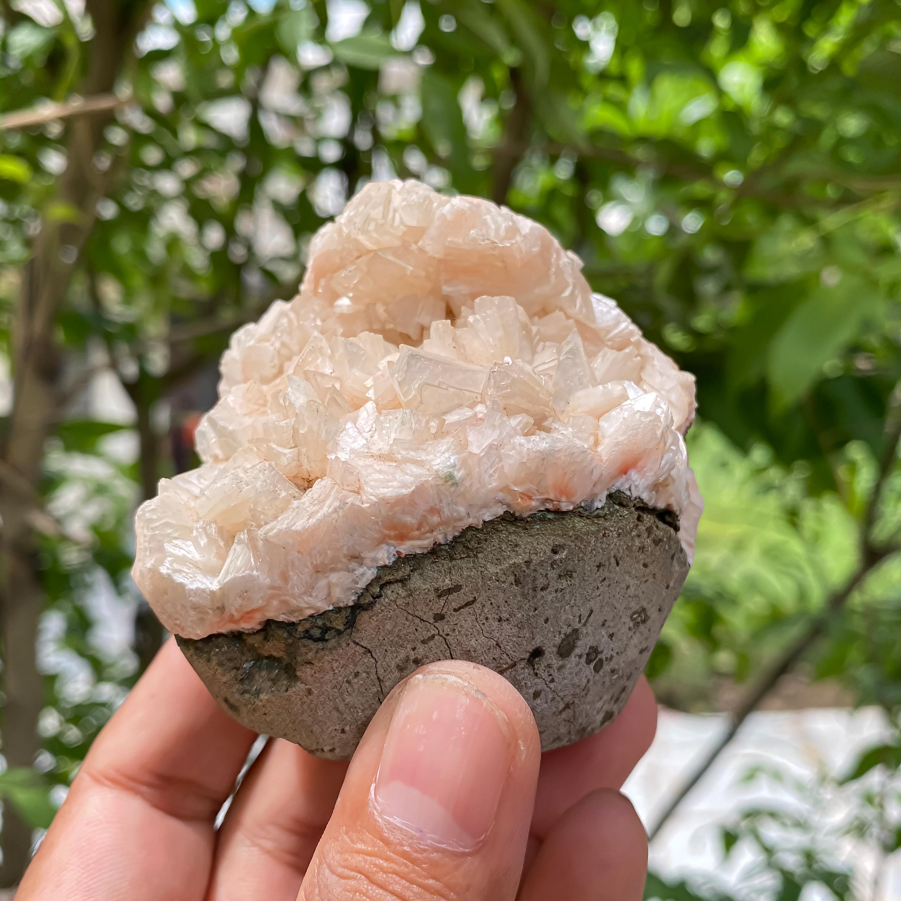 Stilbite Apophyllite Cluster - 220gm Rare Healing Crystals for Spiritual Growth & Home