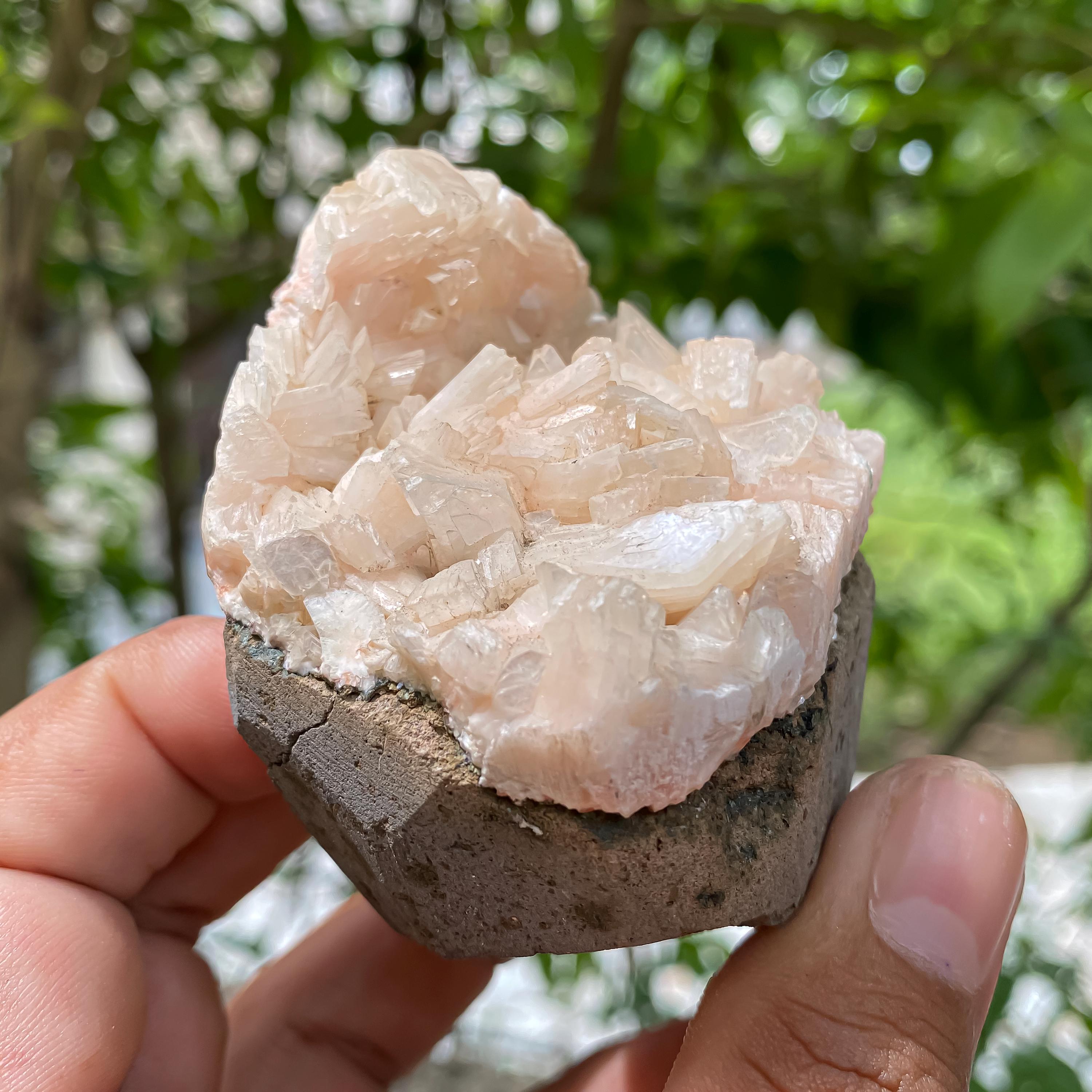 Stilbite Apophyllite Cluster - 220gm Rare Healing Crystals for Spiritual Growth & Home