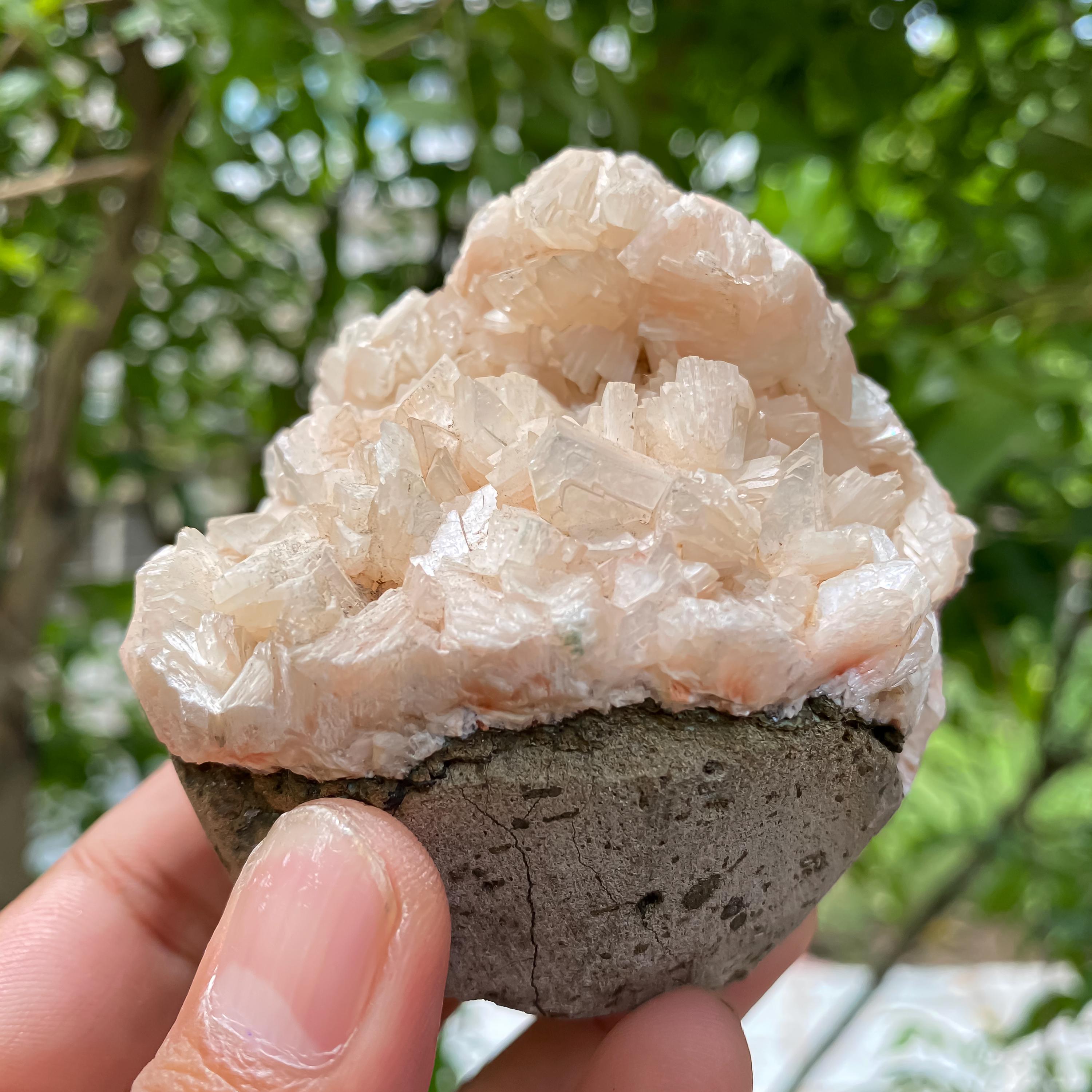 Stilbite Apophyllite Cluster - 220gm Rare Healing Crystals for Spiritual Growth & Home