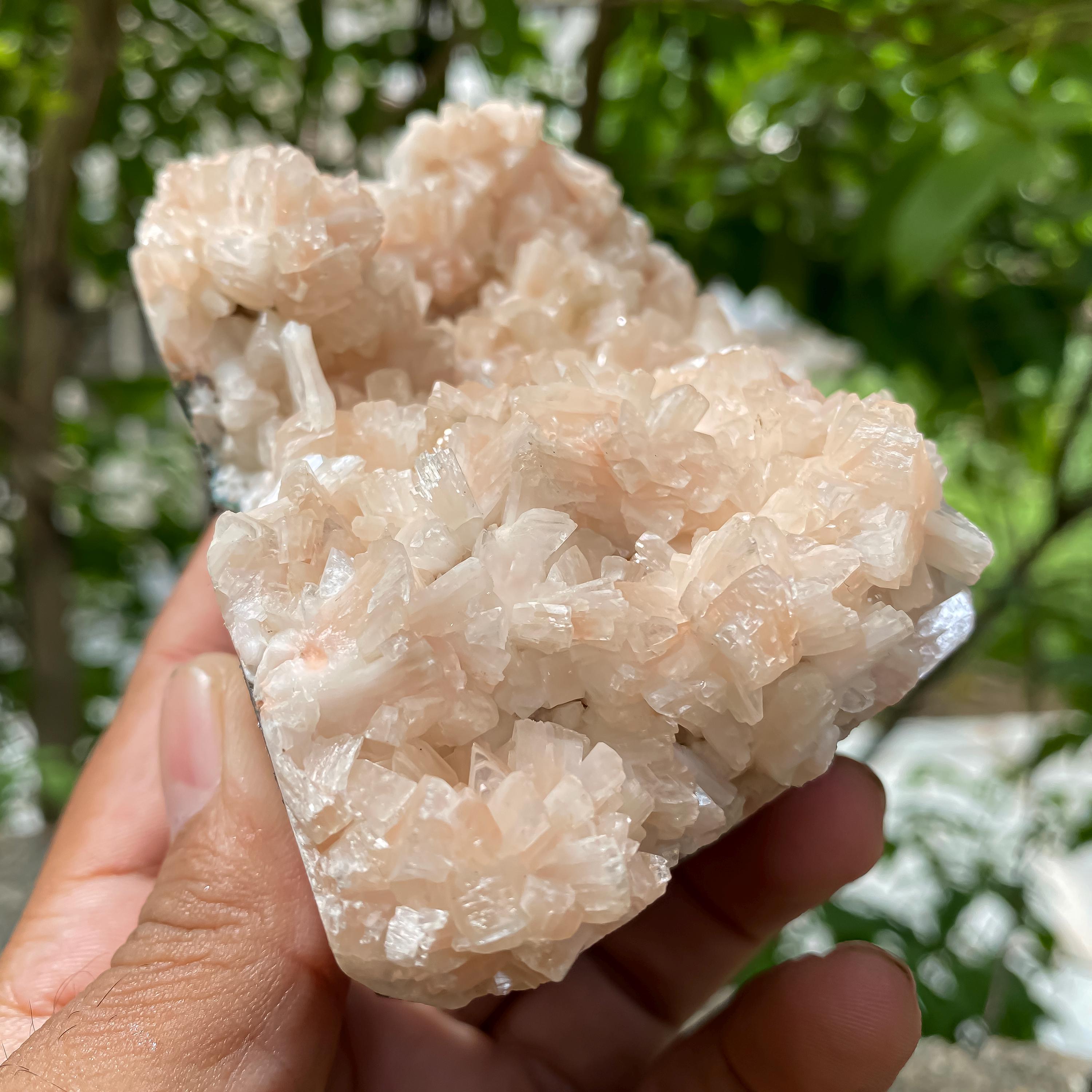 Unique Natural Stilbite Apophyllite Cluster - 460gm Energy Balancing Gemstone for Your Space Rough