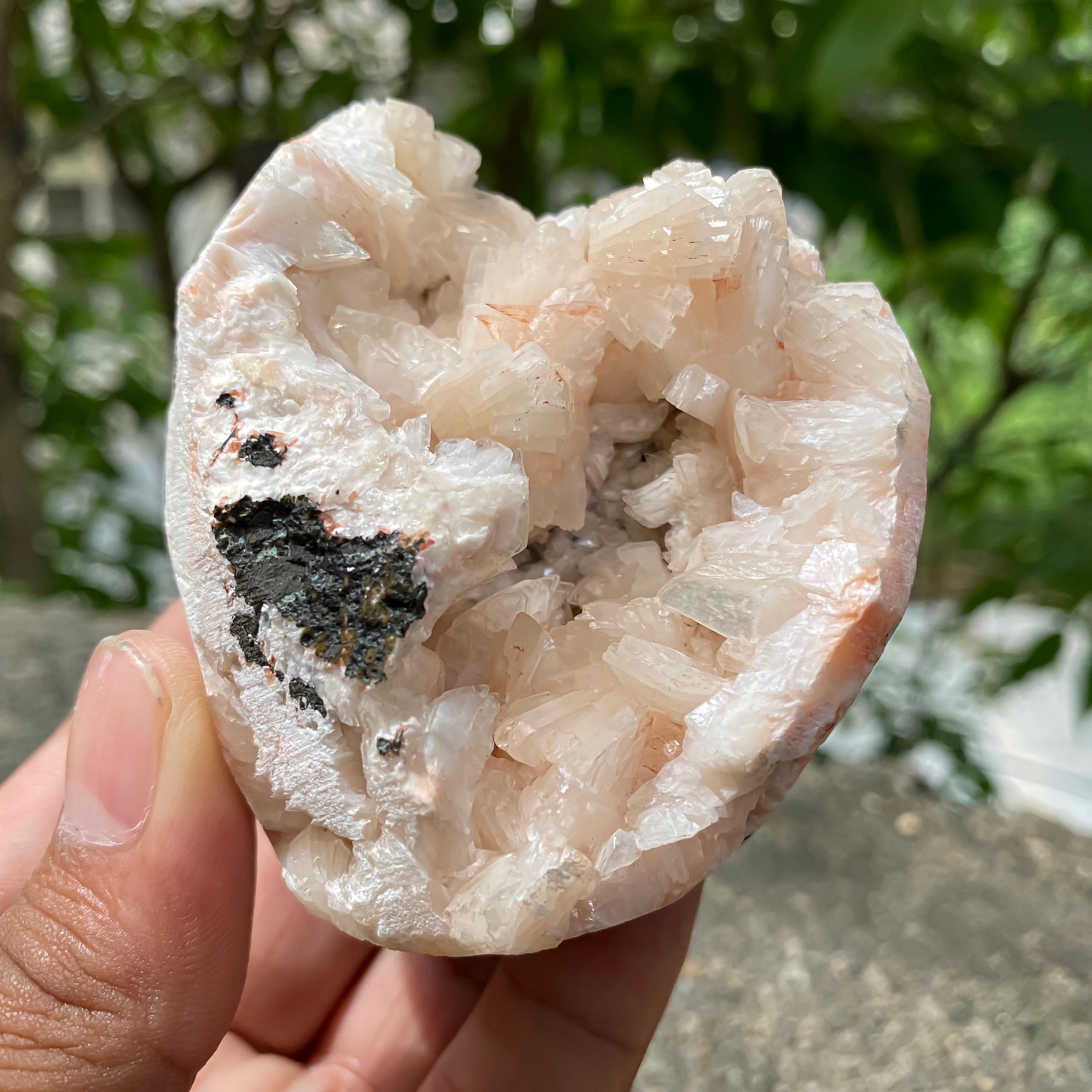 Stilbite Apophyllite Cluster - Sparkling Natural Crystal for Meditation Home Decor 290gm