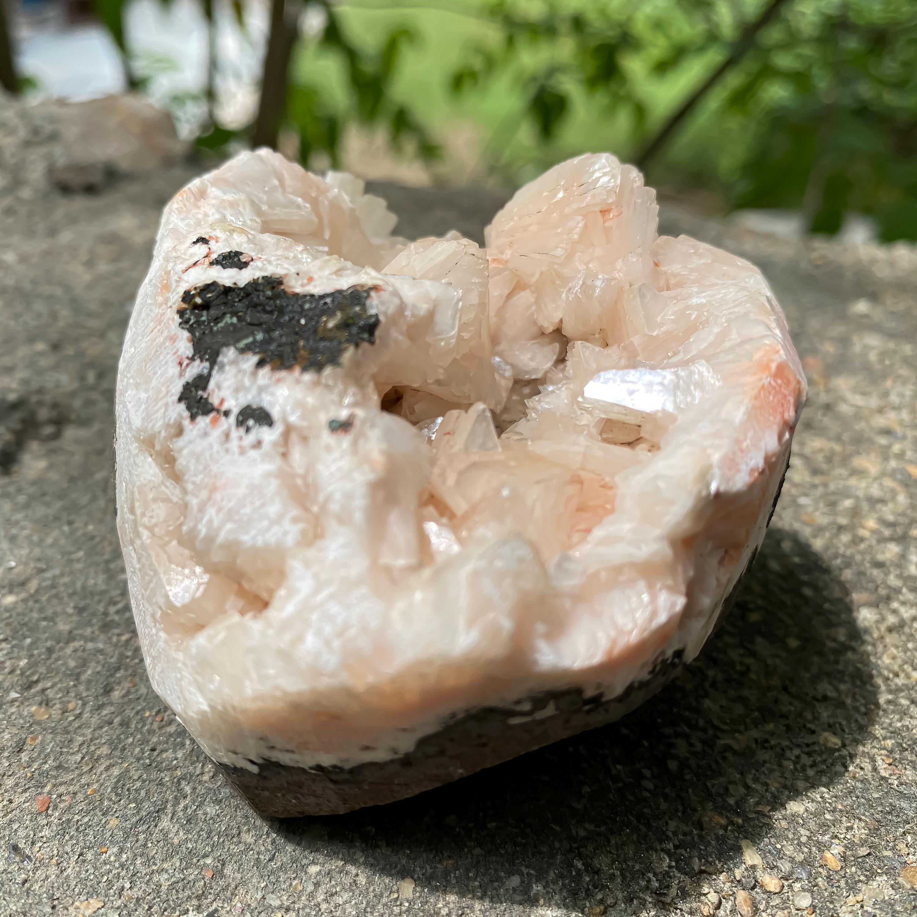 Stilbite Apophyllite Cluster - Sparkling Natural Crystal for Meditation Home Decor 290gm