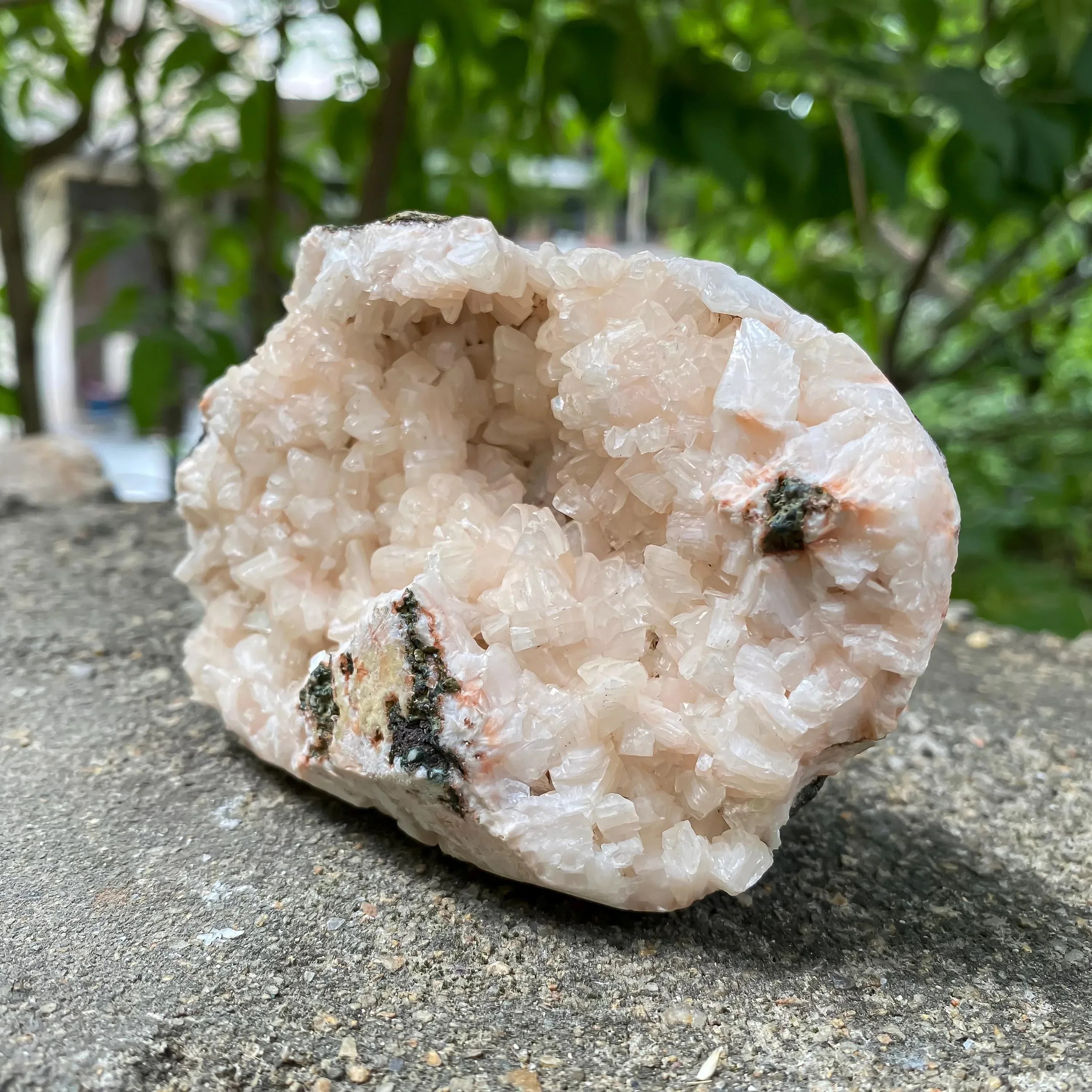 370gm Peach Stilbite Apophyllite Crystal Cluster with Stilbite Mineral Collection Rough Healing Crystals Zeolite