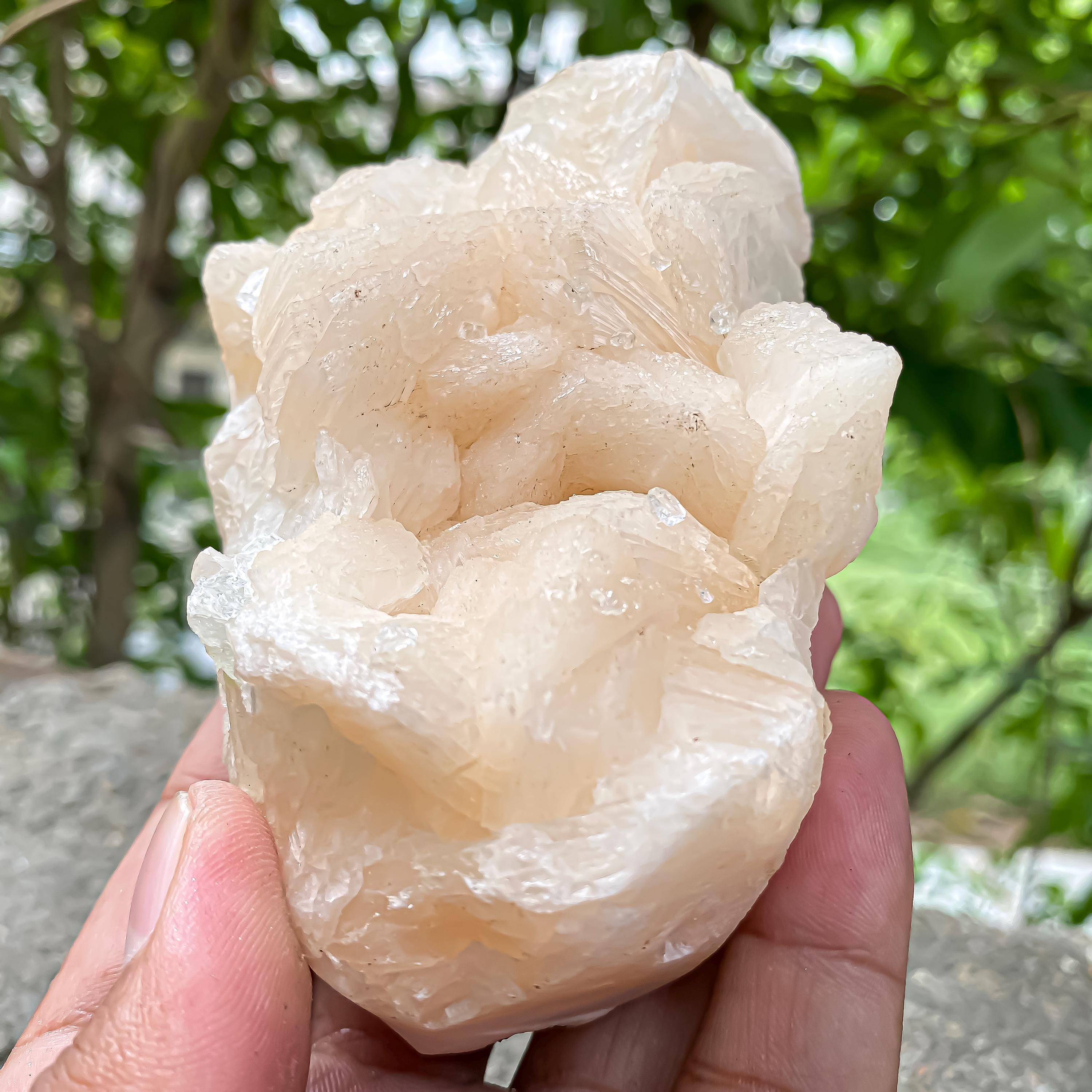 Stillbite Apophyllite Crystal Cluster  415gm Natural Geode Rough Stone for Energy Healing, Meditation & Display