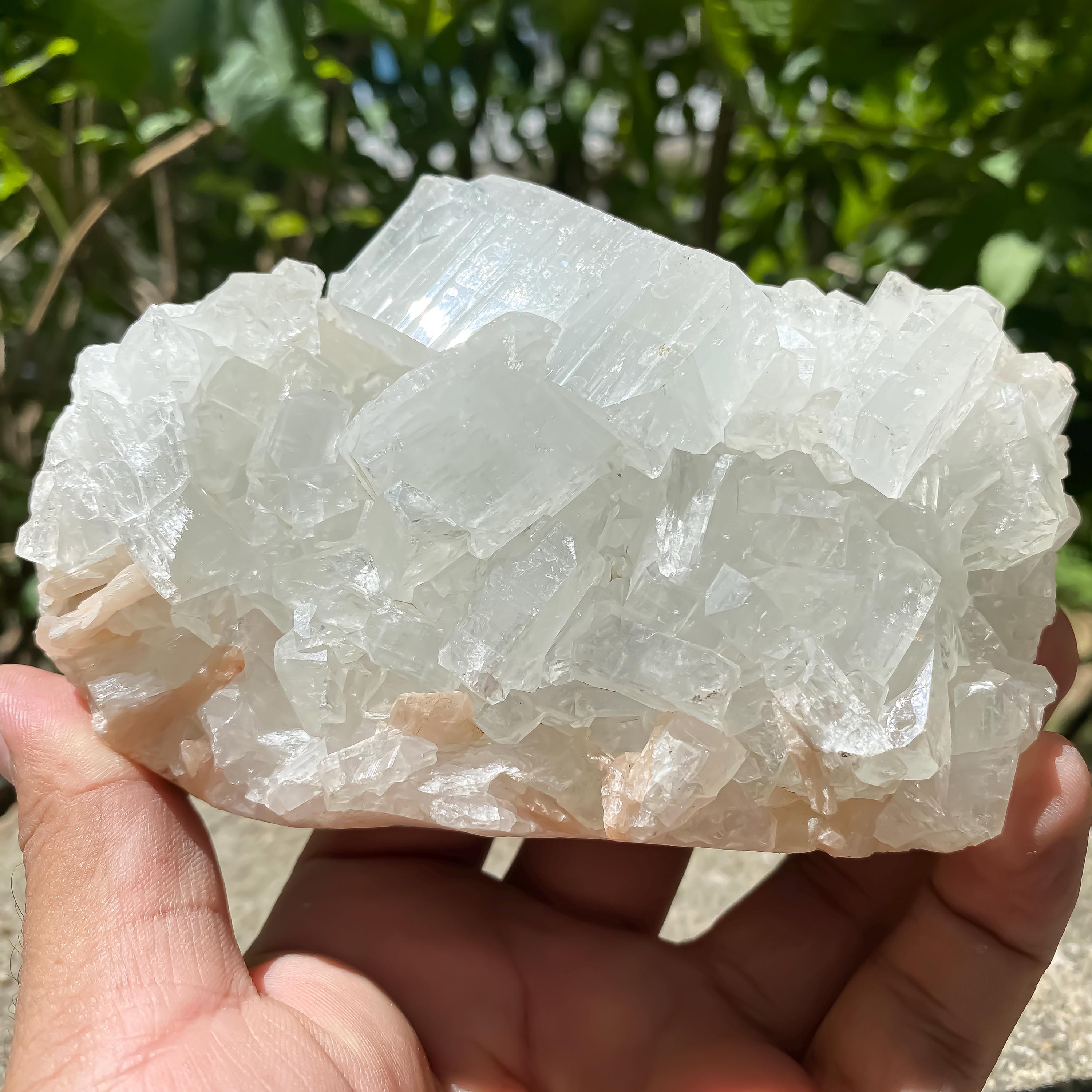 Natural White Apophyllite Cluster  593gm Druzy Crystal  Reiki Healing Stone Rough