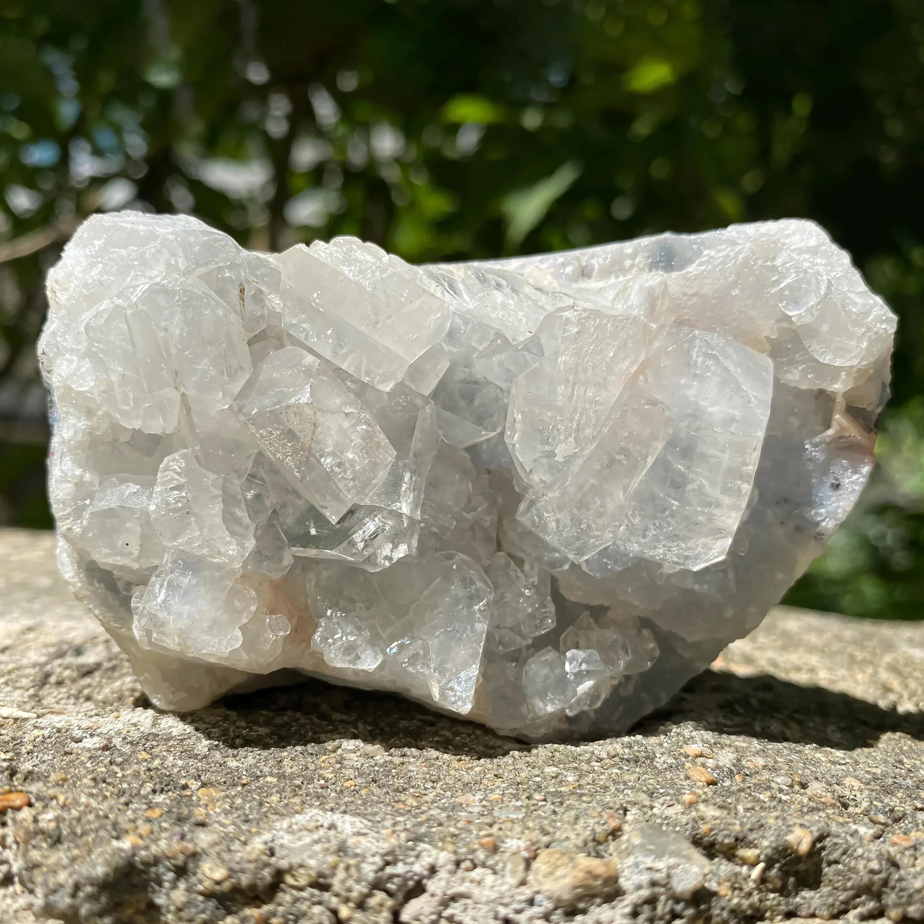 White Apophyllite Crystal Cluster 265gm Natural Rough Druzy Mineral Specimen Zeolite