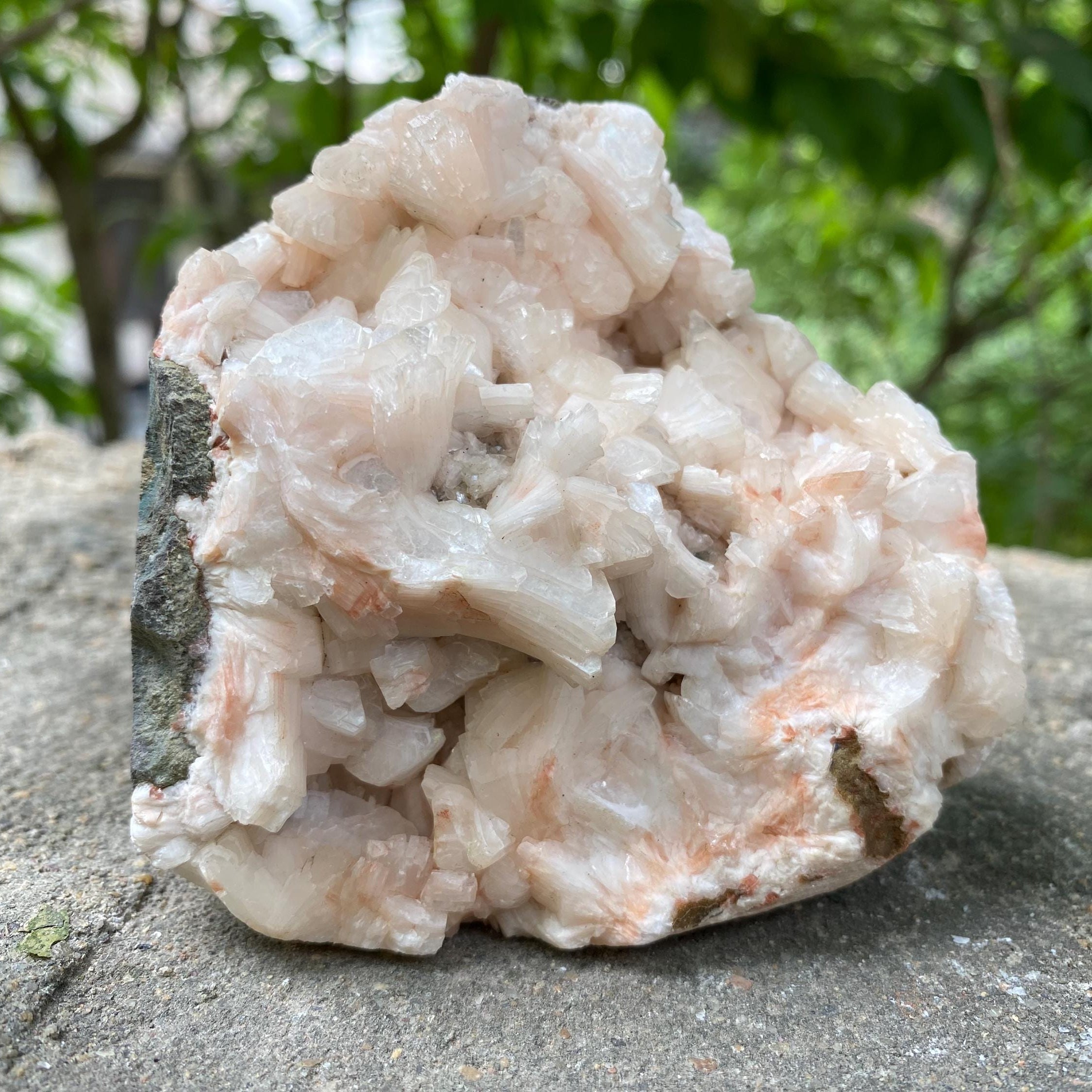 Raw Stilbite Apophyllite Geode Cluster Rough  455gm Natural Healing Crystal Cluster, Home Decor Stone
