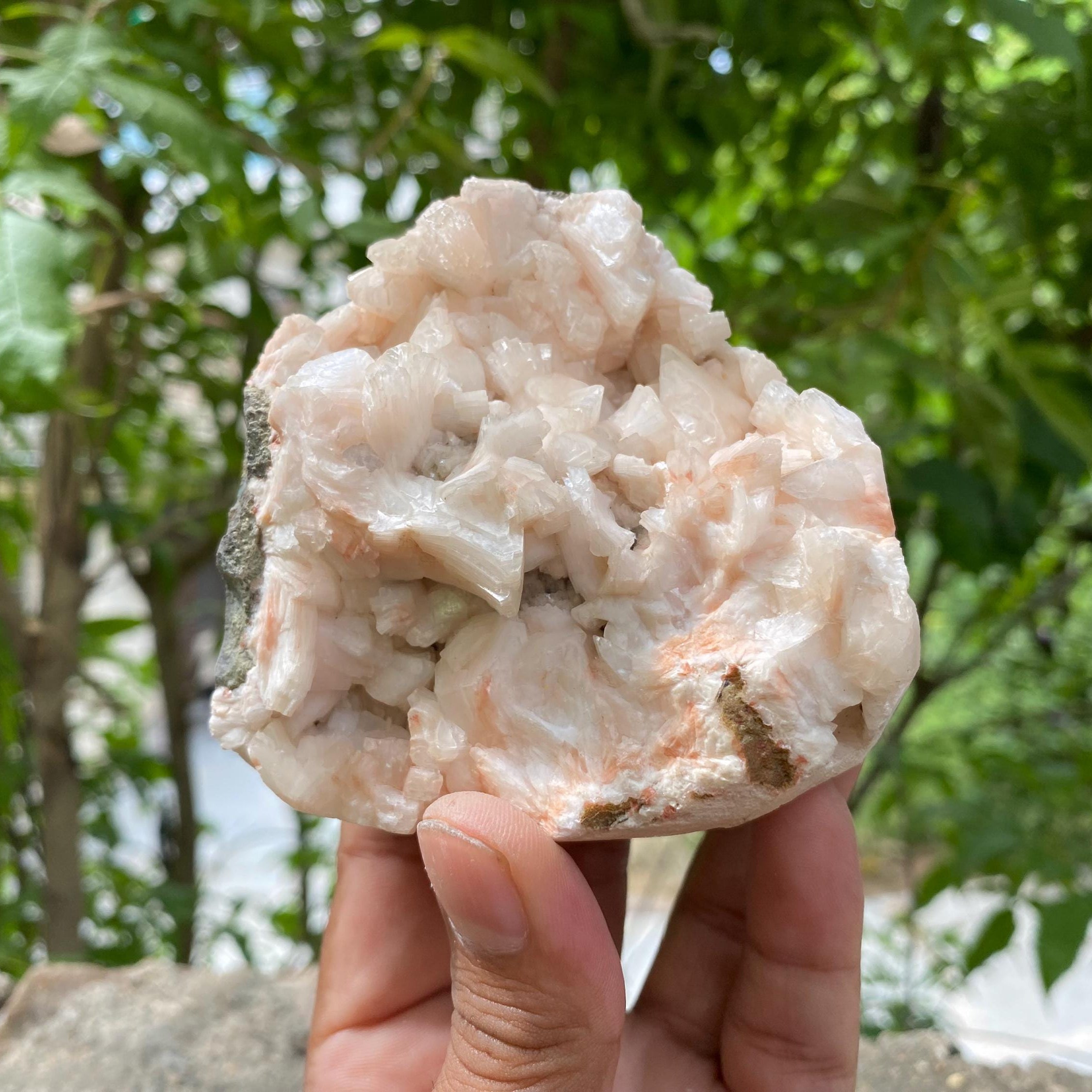 Raw Stilbite Apophyllite Geode Cluster Rough  455gm Natural Healing Crystal Cluster, Home Decor Stone
