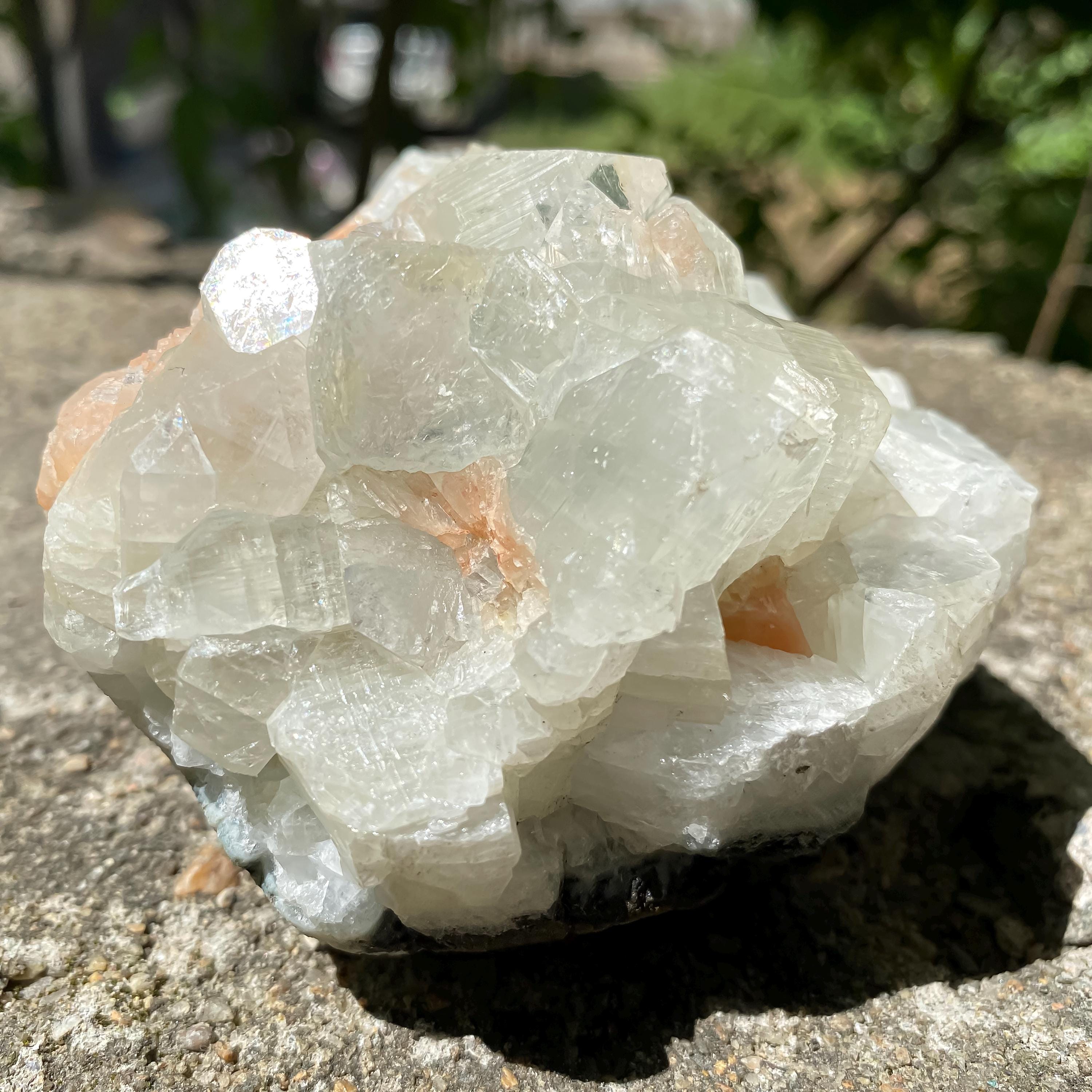 Raw White Apophyllite Cluster: 500gm Rare Crystal Specimen, Home Decor