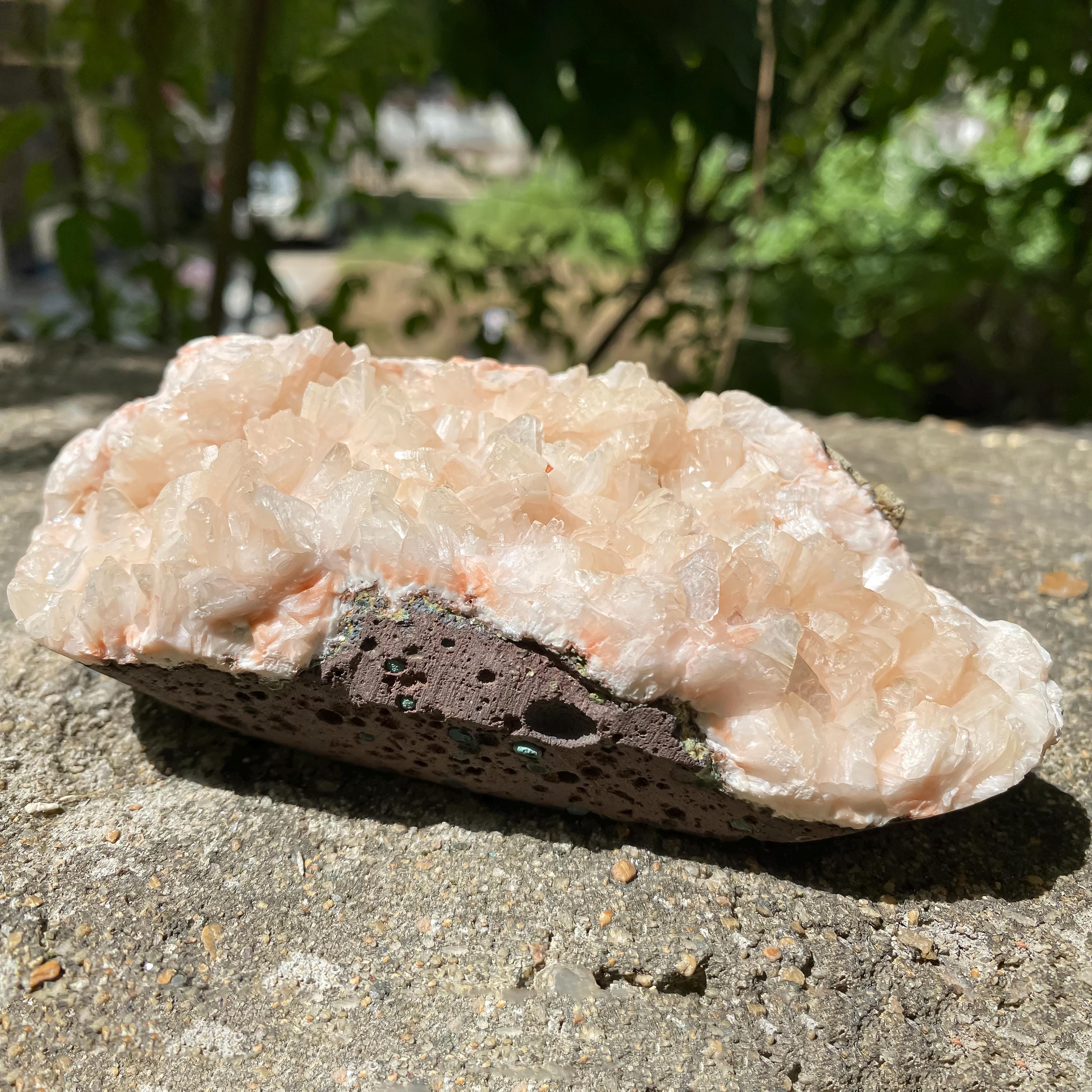 Raw Peach Stilbite Apophyllite Cluster: Healing Crystal Rough Minerals 450gm