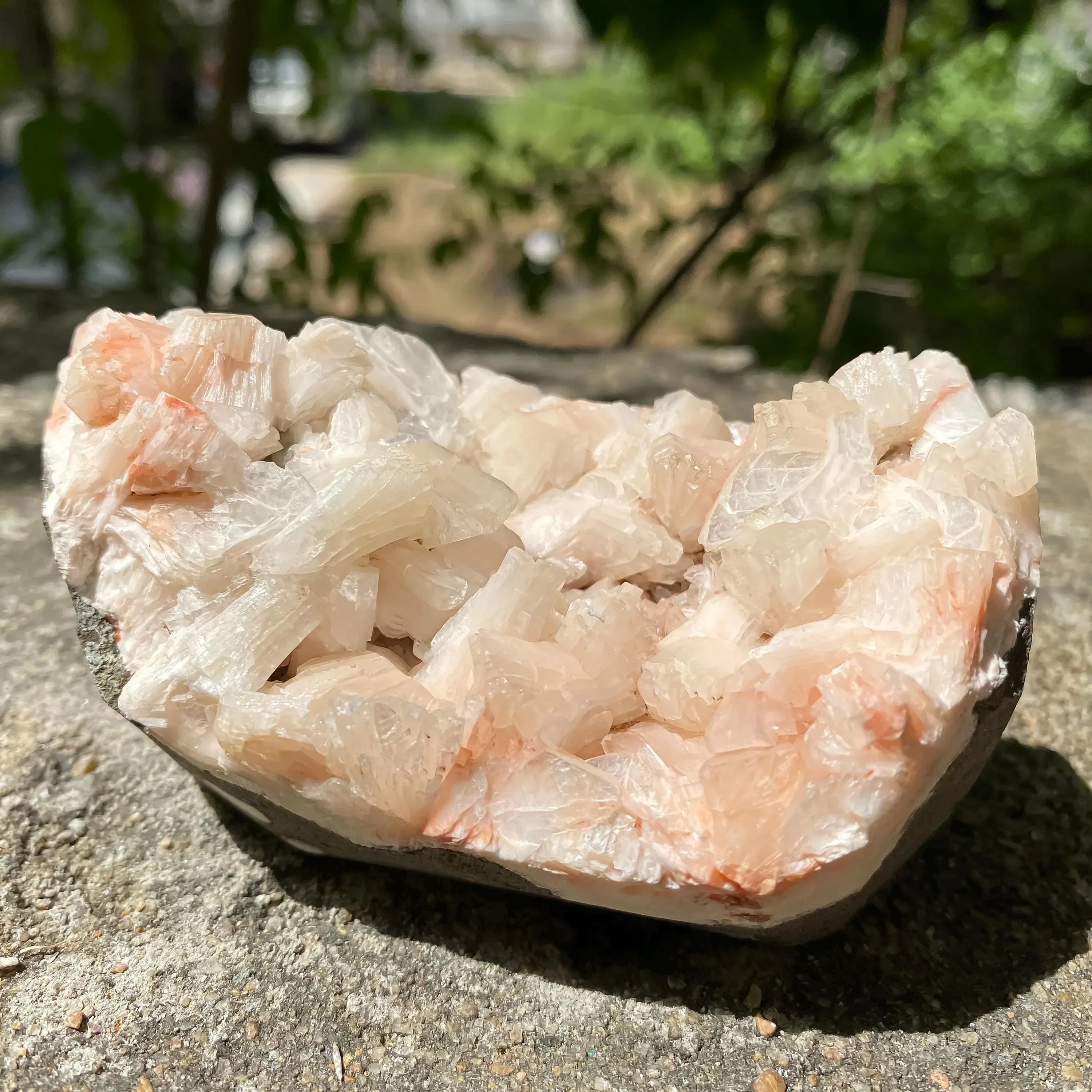370gm Peach Stilbite Apophyllite Crystal Cluster with Stilbite Mineral Rough Healing Crystals Zeolite