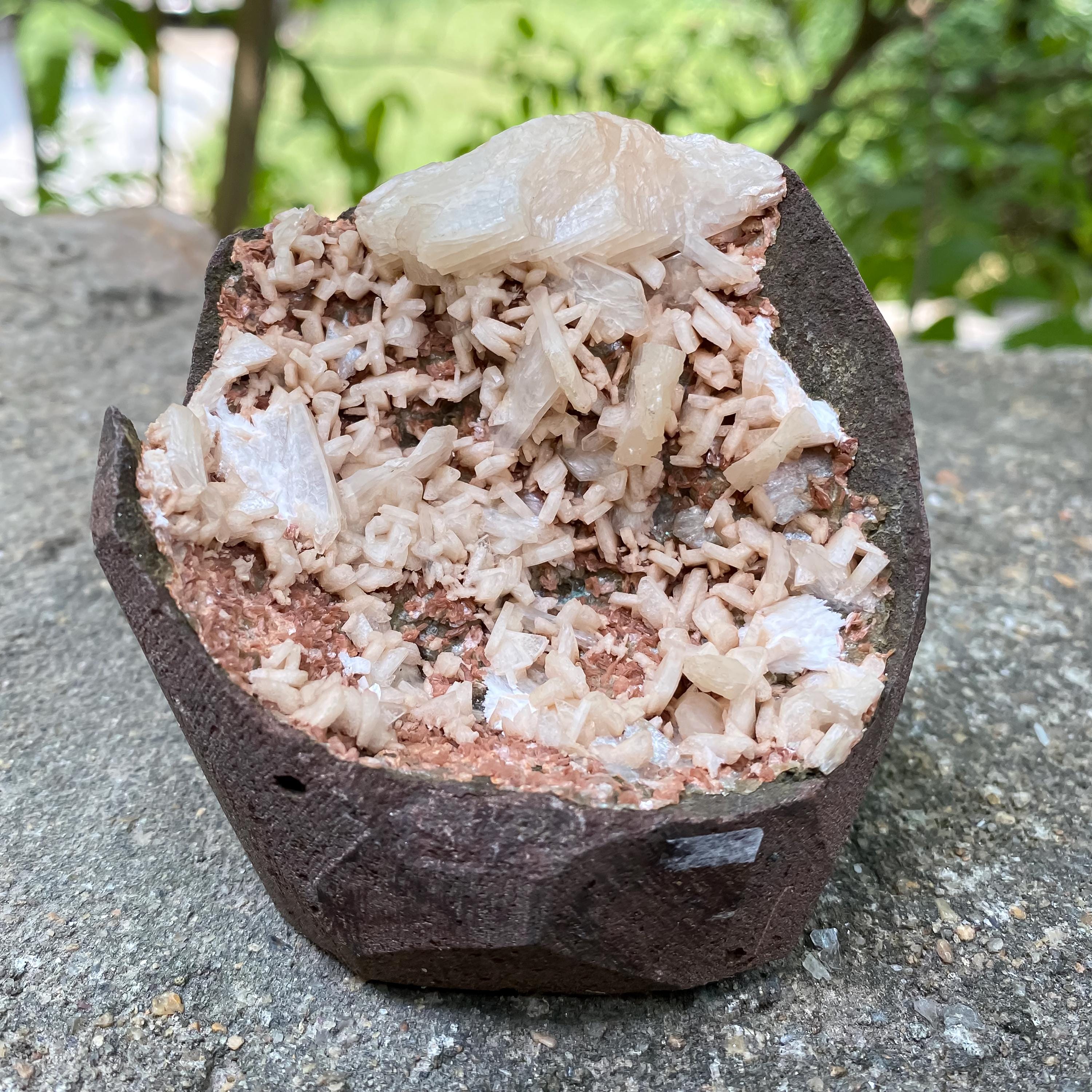 Stilbite Apophyllite Geode Cluster  Reiki Energy Stone, Meditation & Display Mineral Rough 300gm
