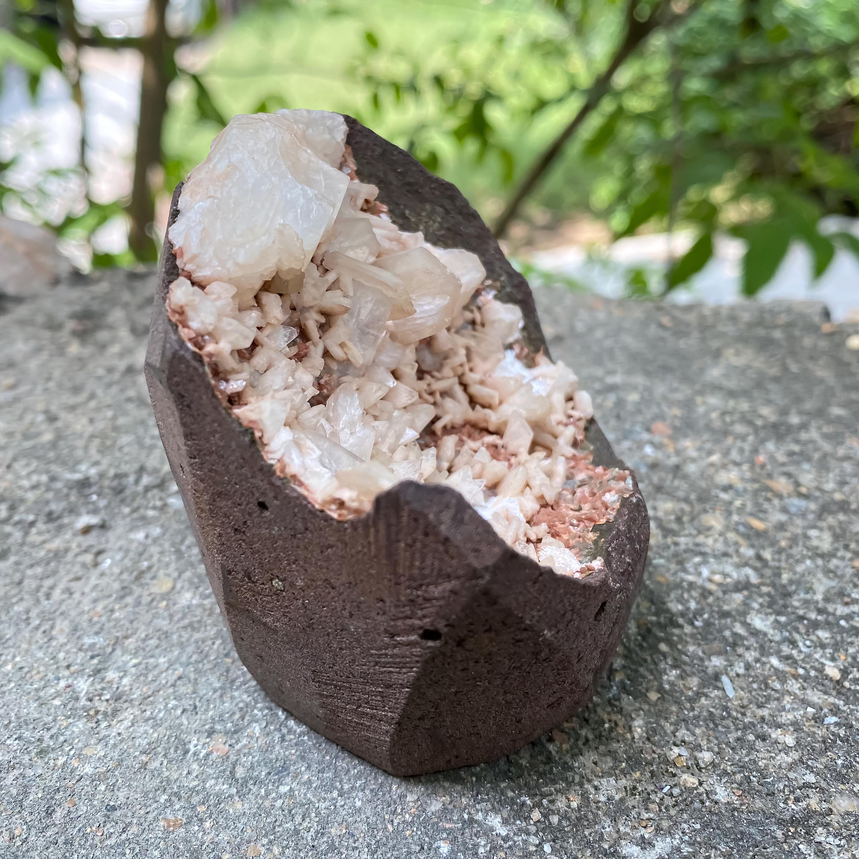Stilbite Apophyllite Geode Cluster  Reiki Energy Stone, Meditation & Display Mineral Rough 300gm