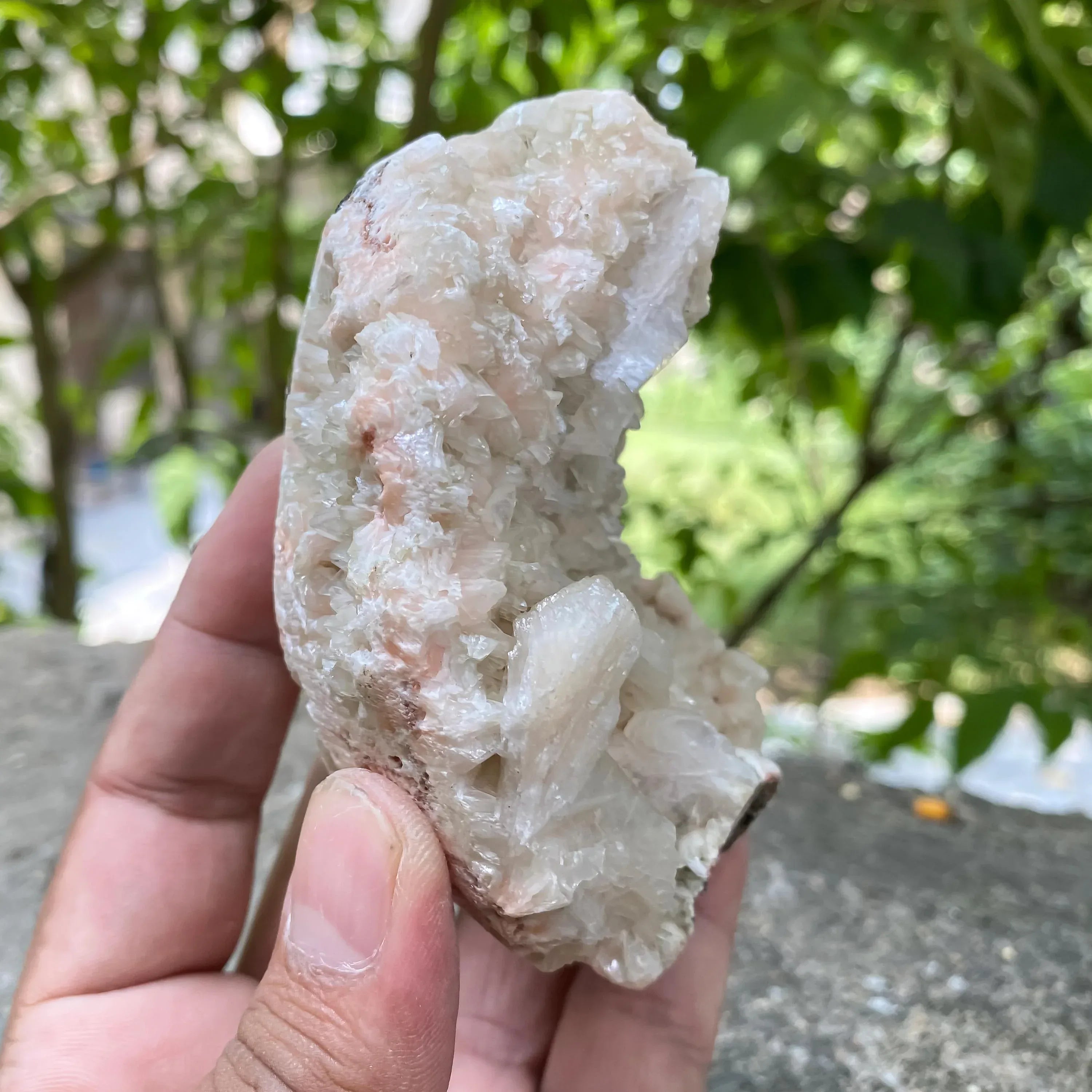 Crystals of Stilbite Apophyllite Stilbite in Matrix Cluster Rough 240gm Zeolite