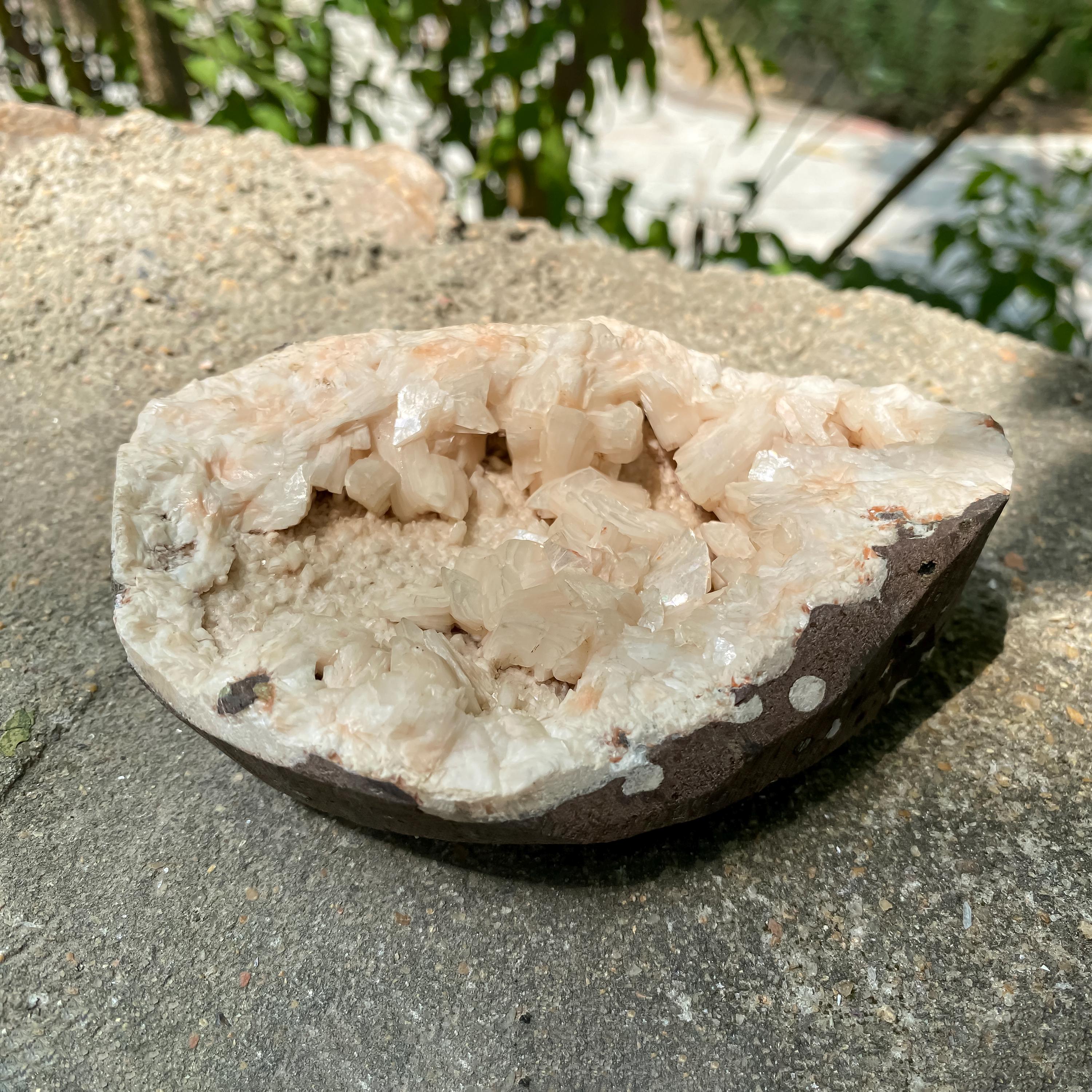 Peach Pink Stilbite Apophyllite Stilbite Cluster Raw - 500gm Natural Mineral Crystal Specimen Rough