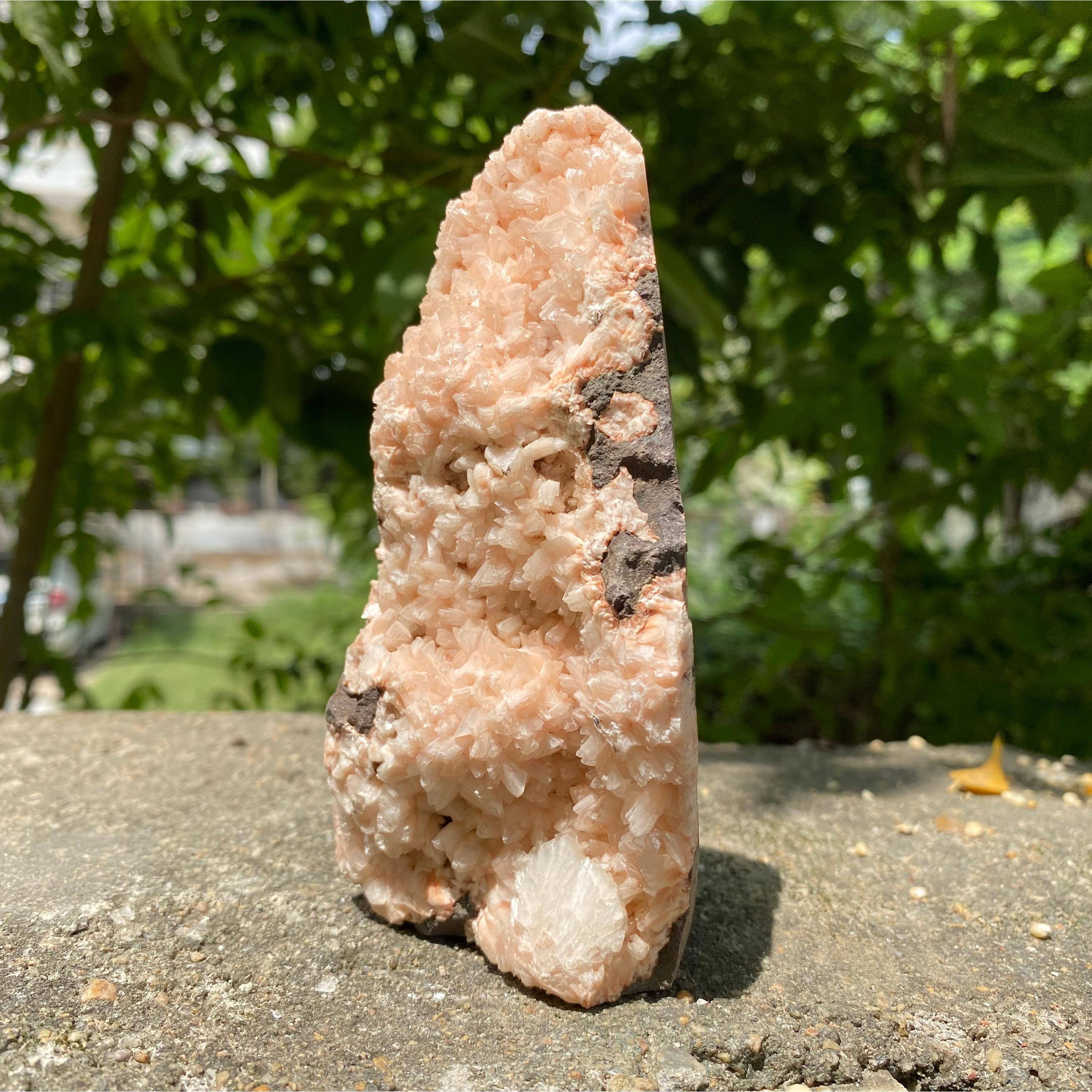 Stilbite Apophyllite Cluster: Calming Healing Crystal Decor 475gm