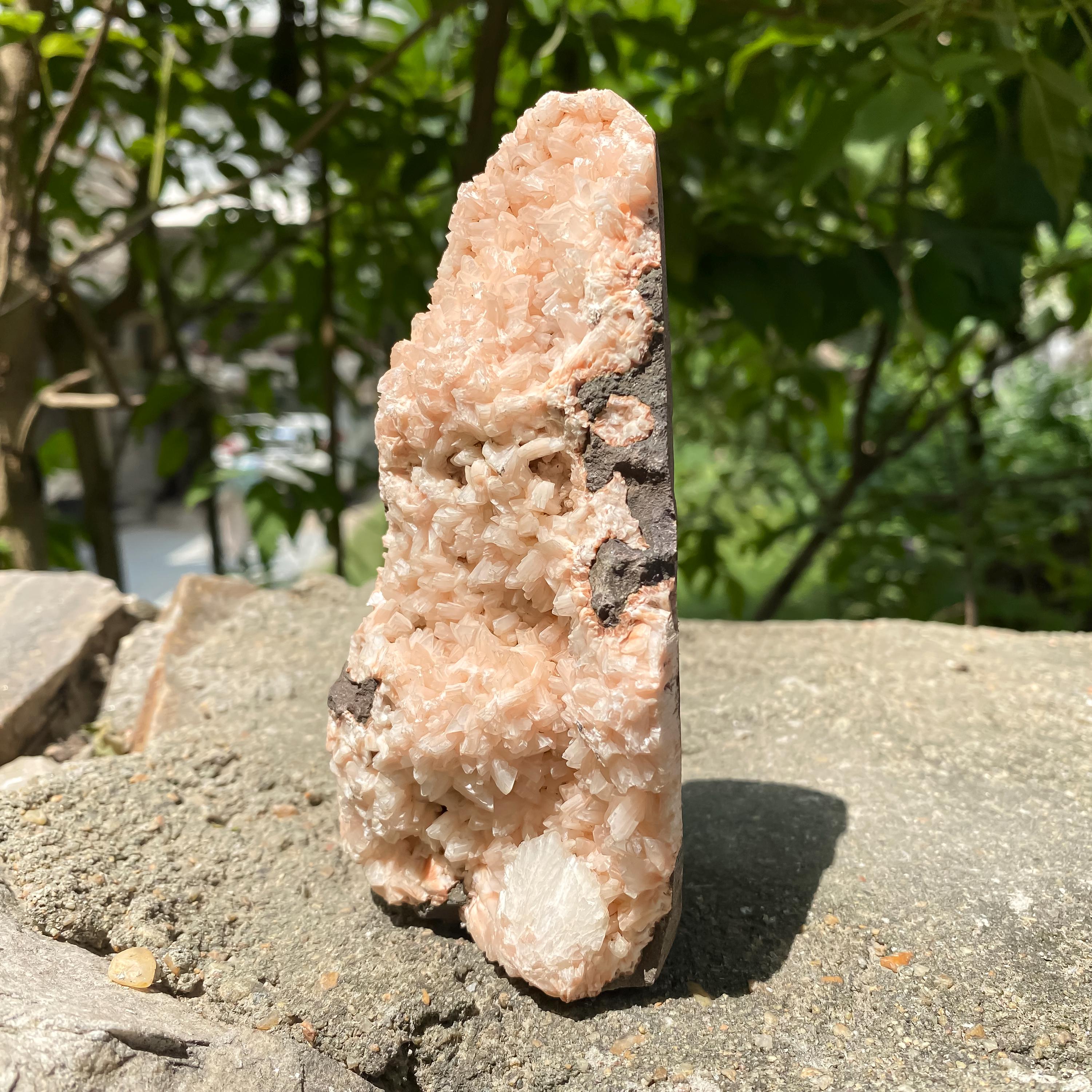 Stilbite Apophyllite Cluster: Calming Healing Crystal Decor 475gm