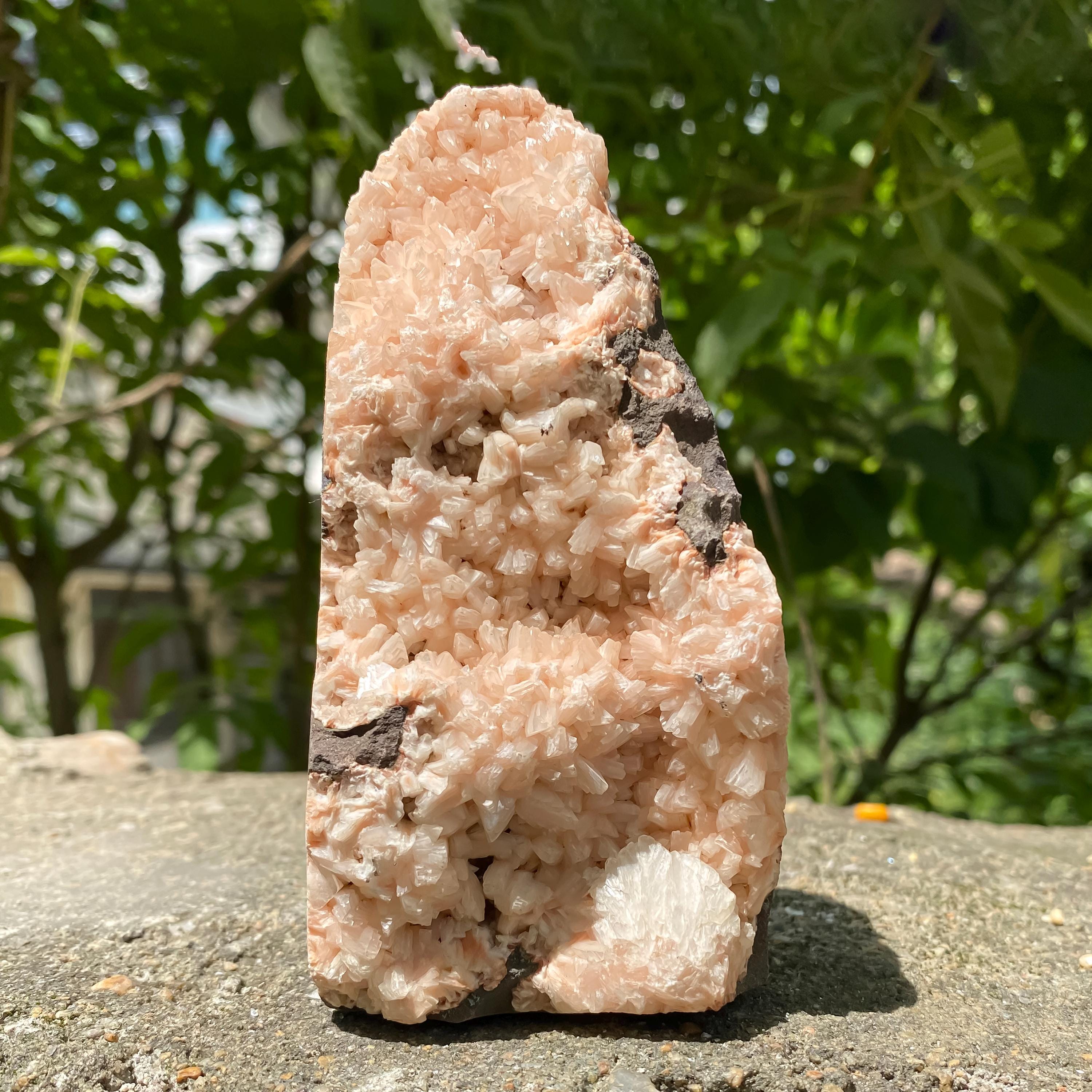 Stilbite Apophyllite Cluster: Calming Healing Crystal Decor 475gm