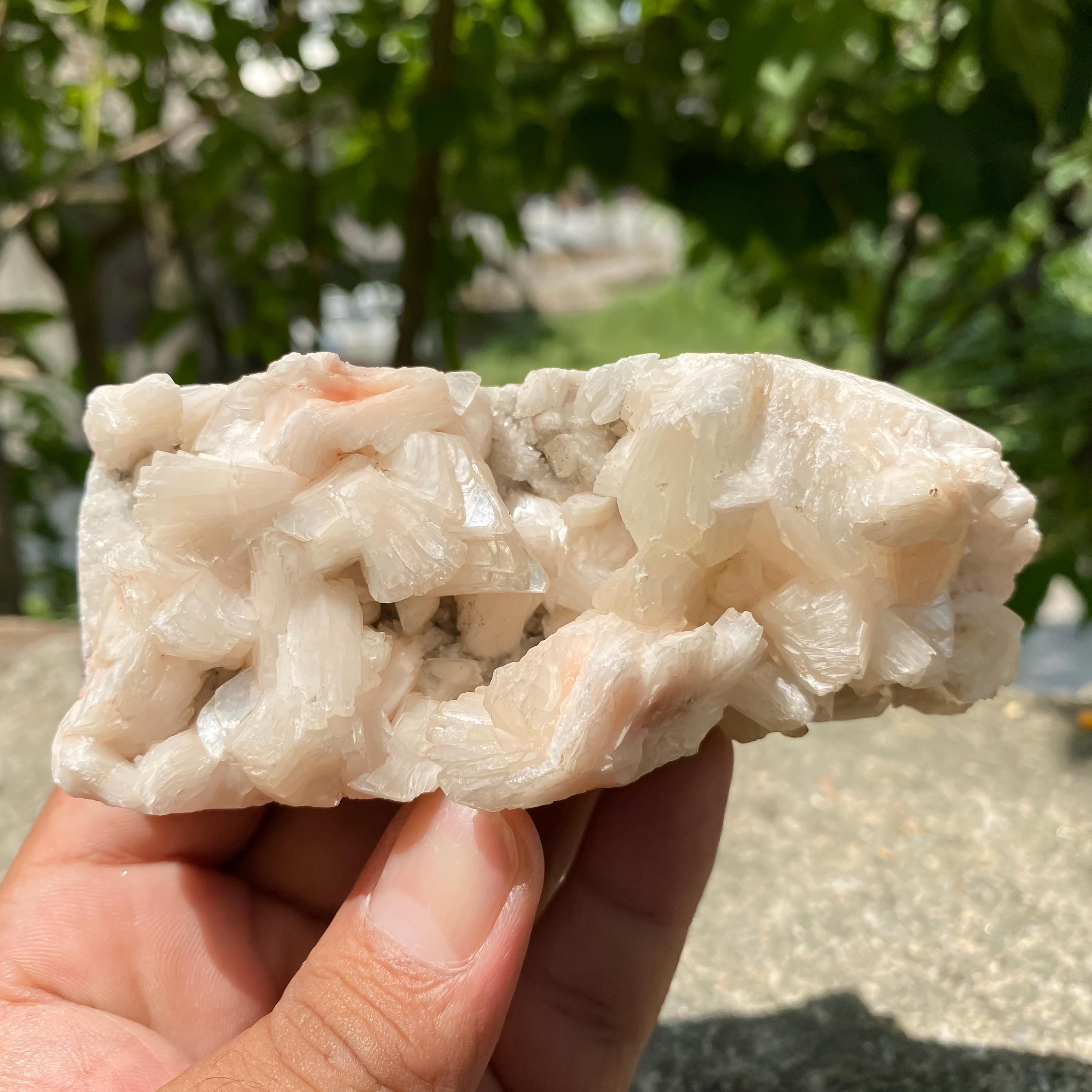 Peach Stilbite Apophyllite Cluster: Natural Crystal for Meditation 240gm