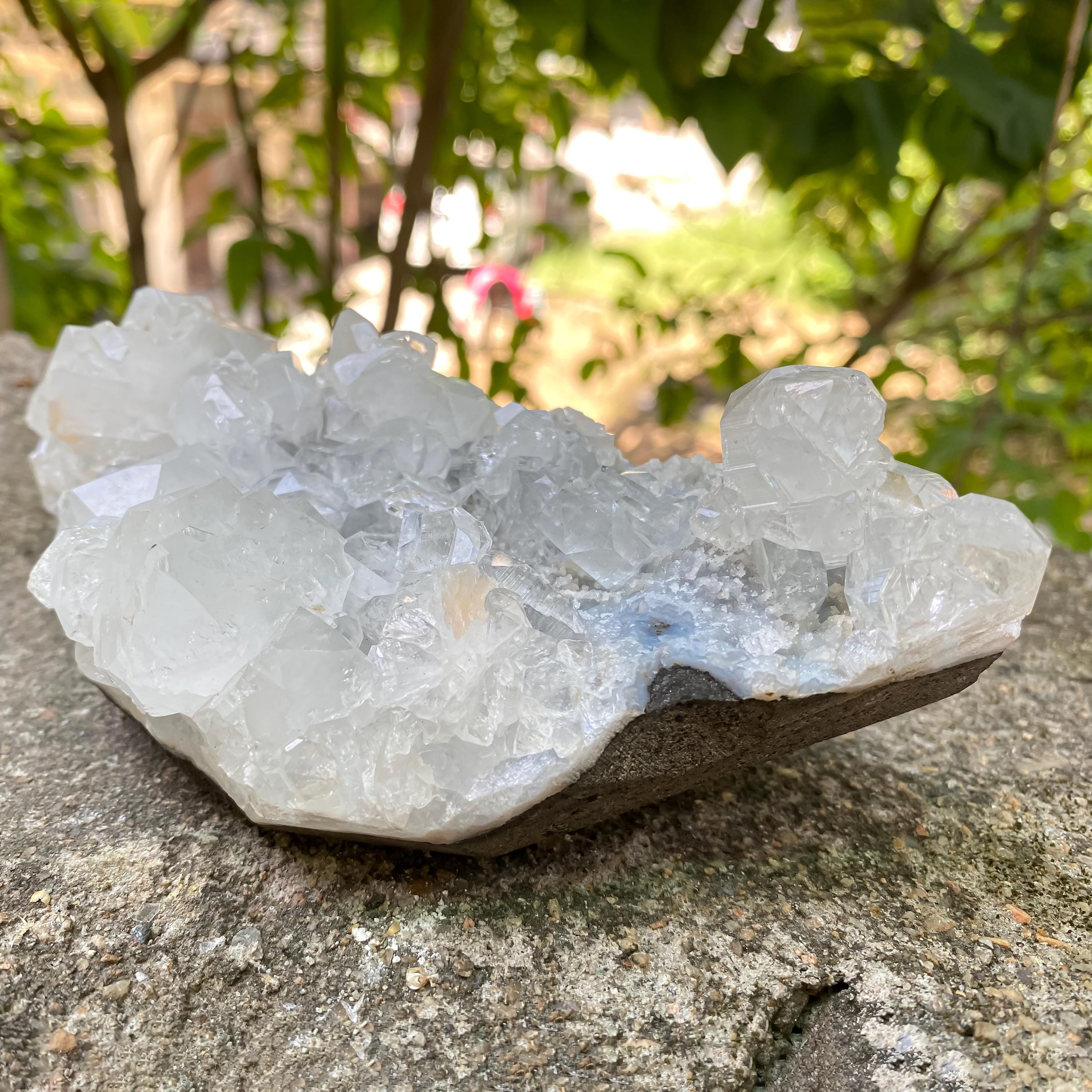 Natural White Apophyllite Cluster  600gm Raw Healing Crystal for Energy & Clarity