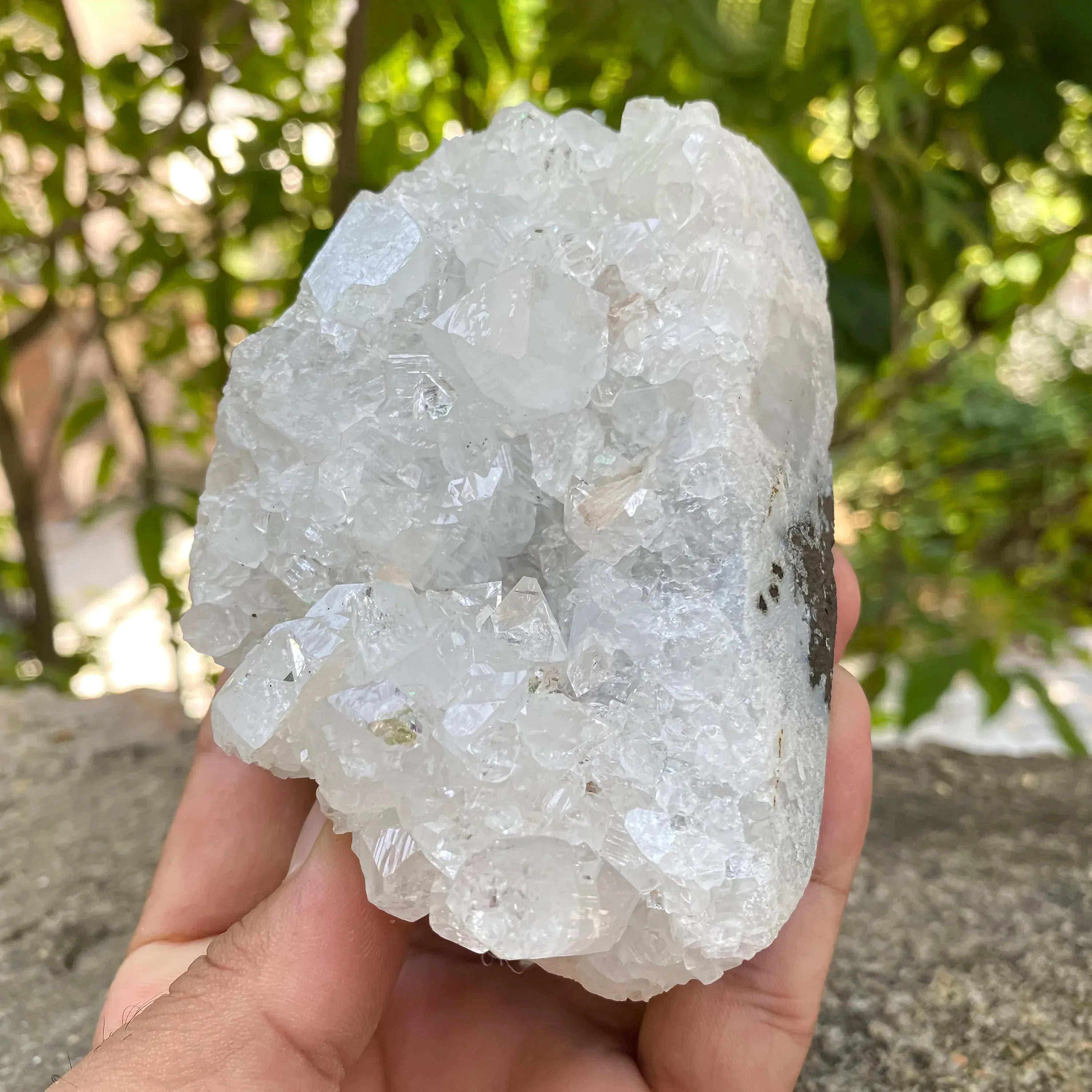 565gm Natural White Apophyllite Cluster Raw Crystal Mineral Reiki Healing Specimen Zeolite