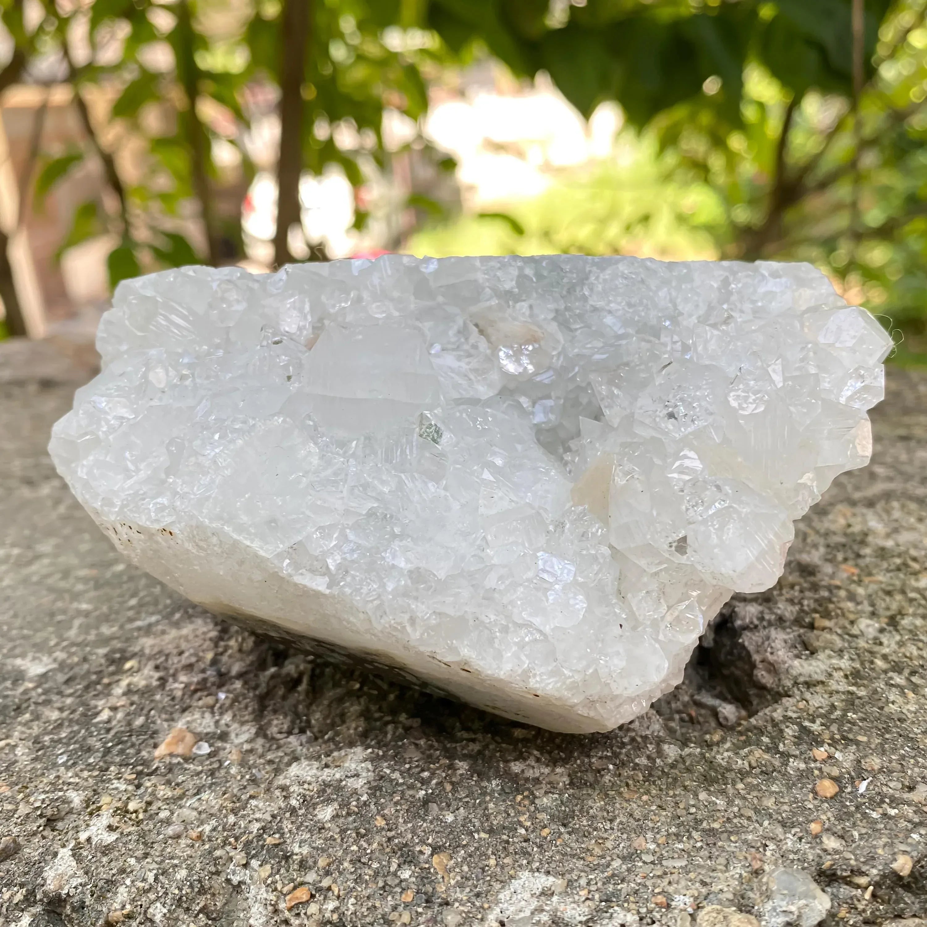 565gm Natural White Apophyllite Cluster Raw Crystal Mineral Reiki Healing Specimen Zeolite