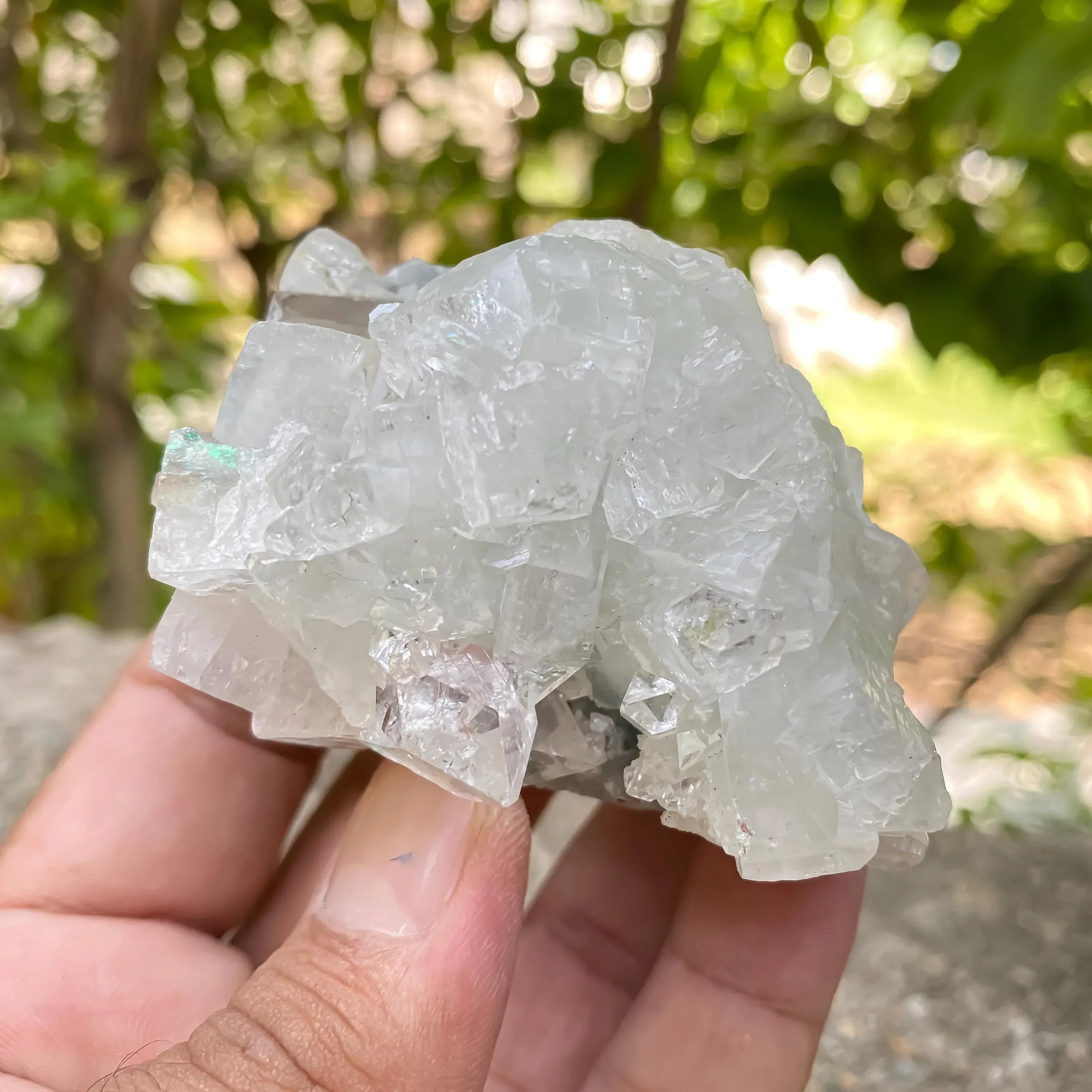 White Apophyllite Crystal Cluster: Natural Spiritual Healing Stone 155gm Zeolite