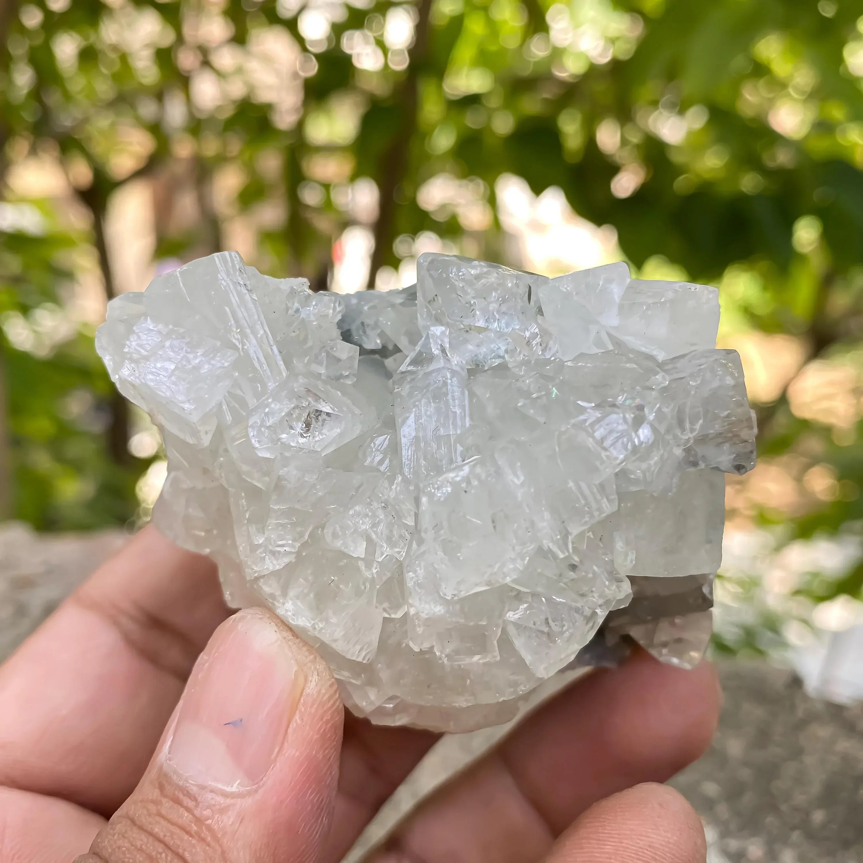 White Apophyllite Crystal Cluster: Natural Spiritual Healing Stone 155gm Zeolite