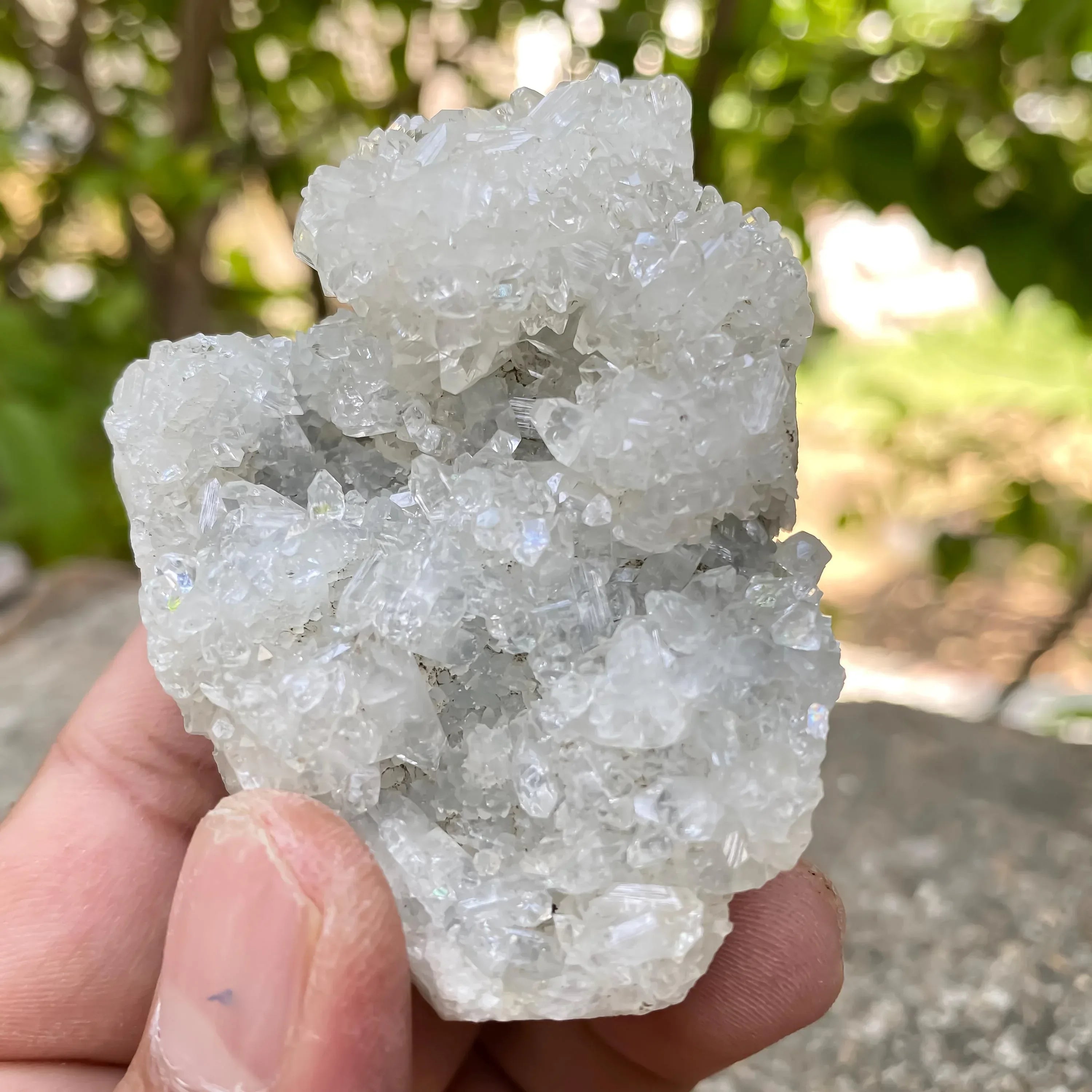 White Apophyllite Cluster for Meditation & Energy Healing | 100gm Raw Crystal Decor | Unique Crystal Gift Zeolite