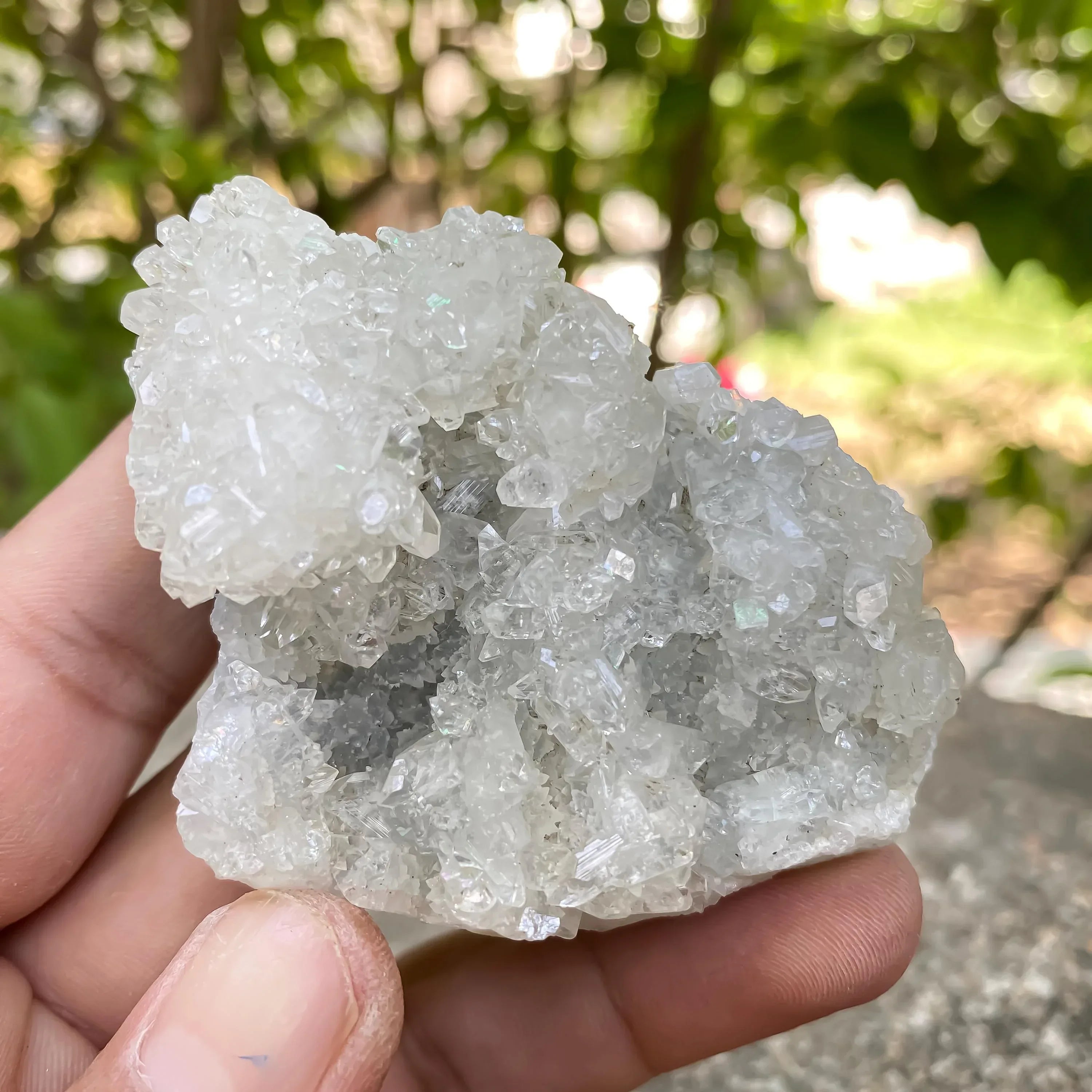 White Apophyllite Cluster for Meditation & Energy Healing | 100gm Raw Crystal Decor | Unique Crystal Gift Zeolite