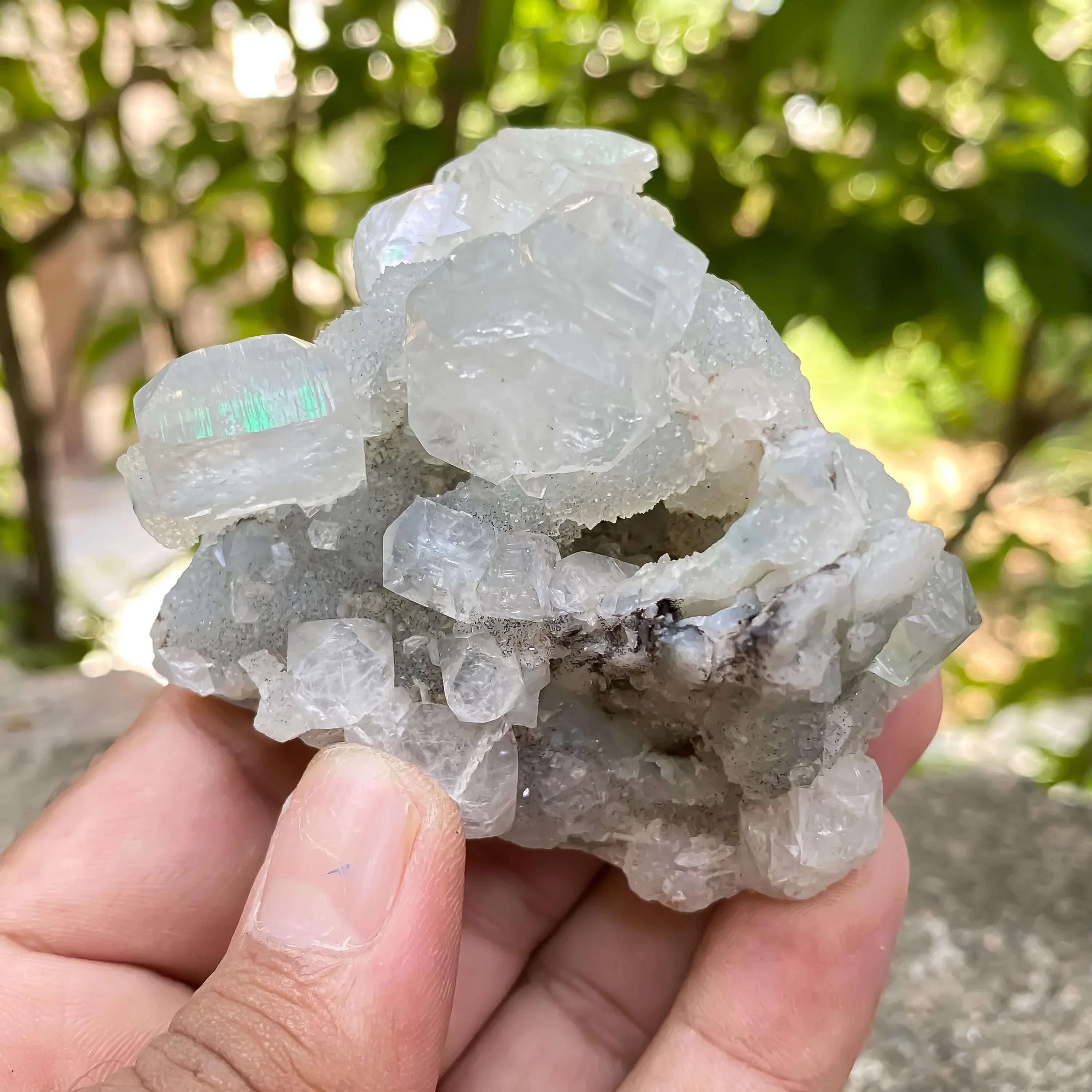 Apophyllite Zeolite Cluster 150gm Natural Crystal Mineral Specimen 100% Genuine Zeolite