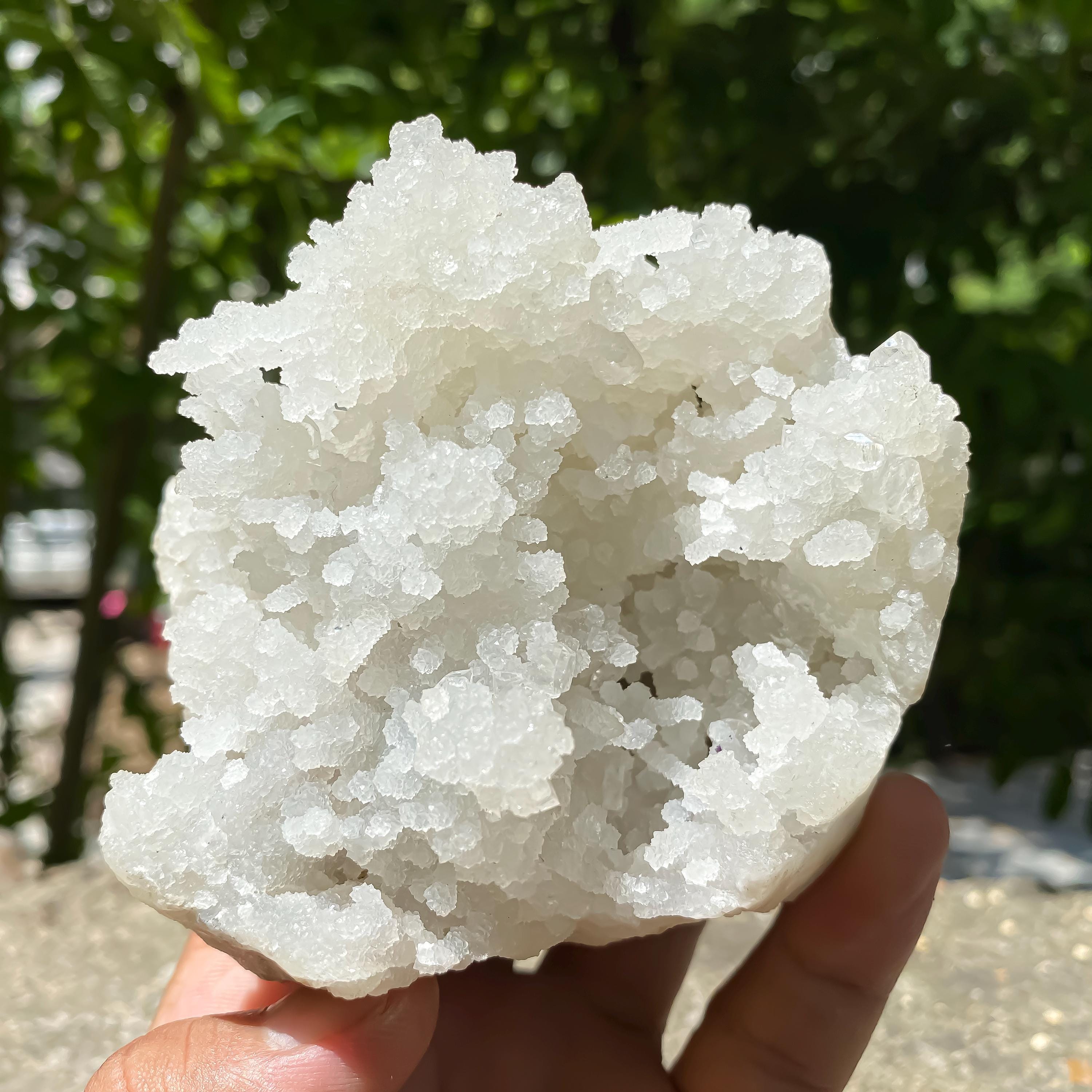 550gm Raw Chalcedony Apophyllite Zeolite Cluster  Sparkling Crystal for Healing & Display