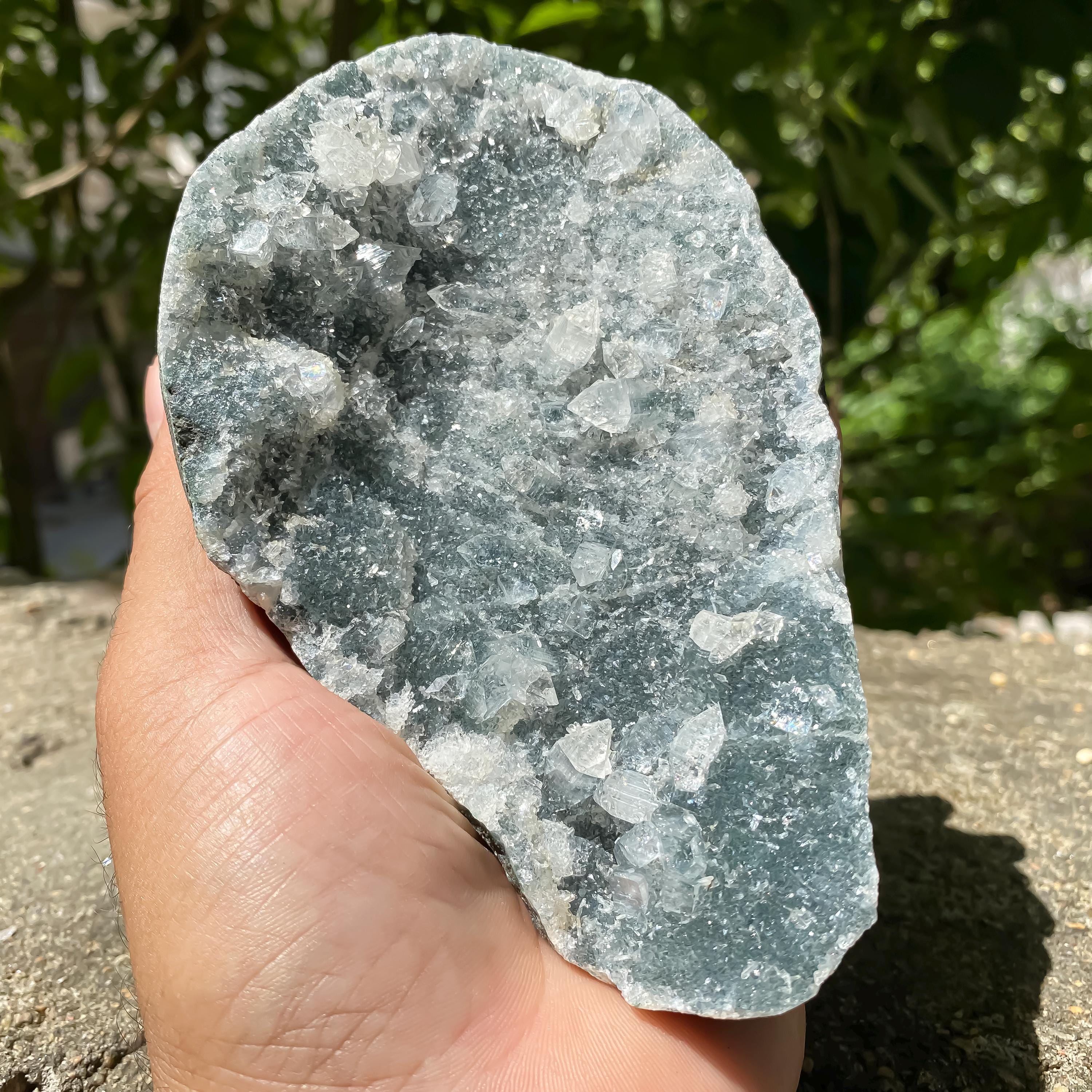 Raw White Apophyllite Cluster: Natural Zeolite Stone, Reiki Crystal 695gm