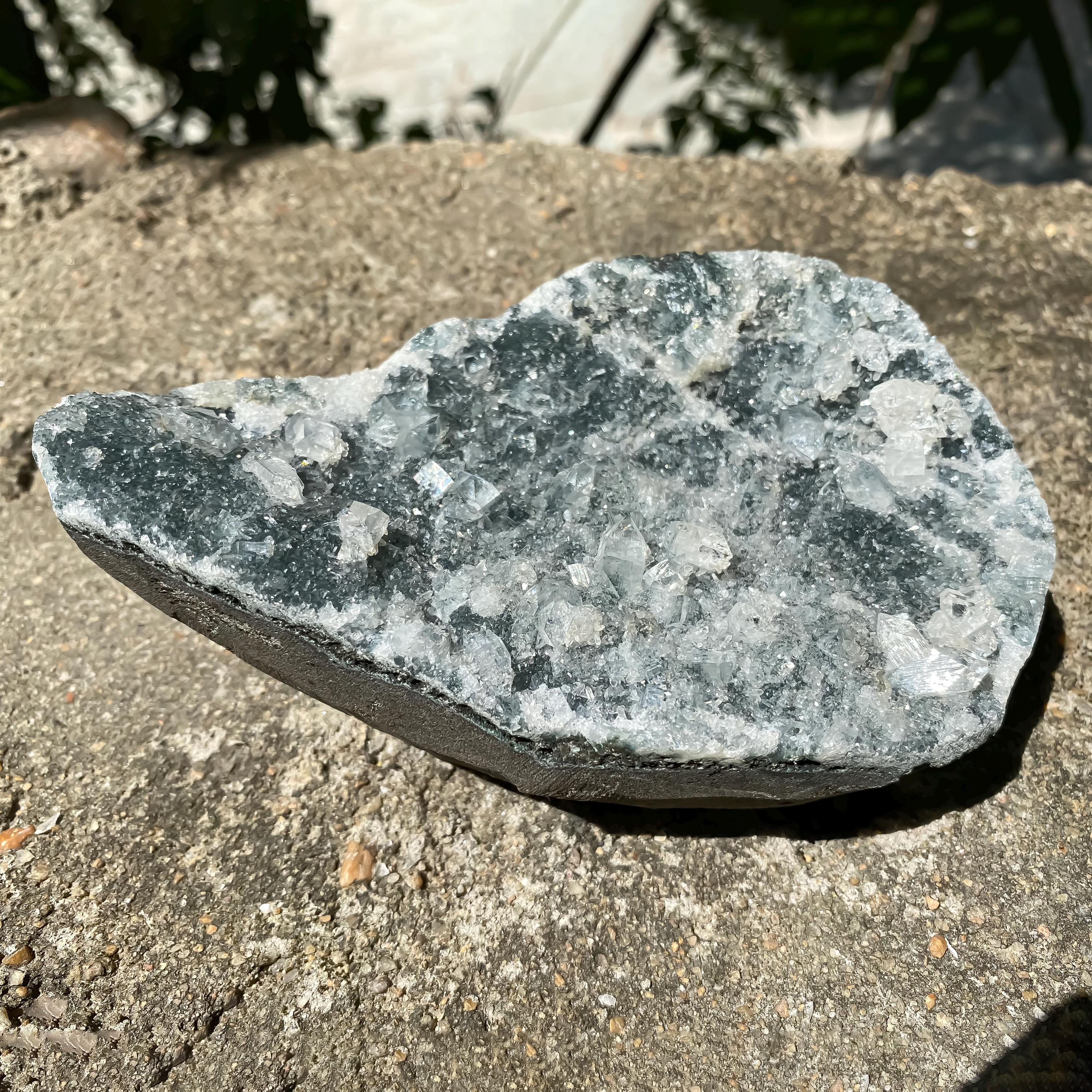 Raw White Apophyllite Cluster: Natural Zeolite Stone, Reiki Crystal 695gm