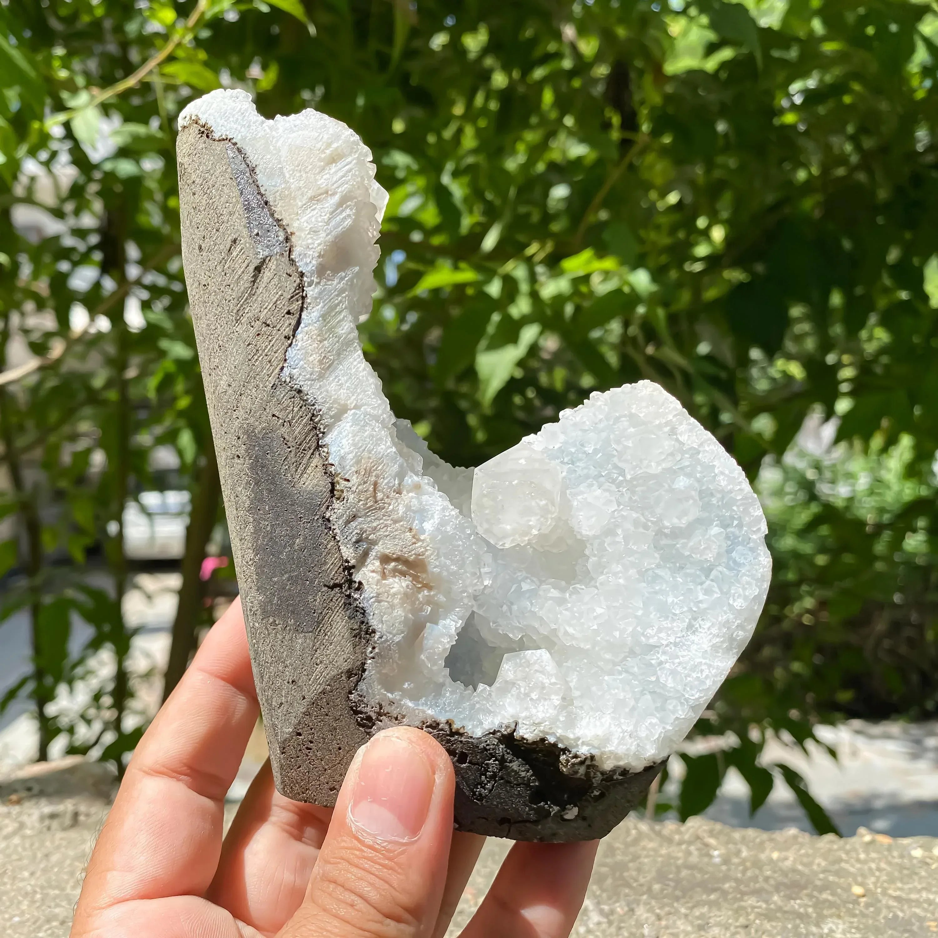 White Apophyllite Crystal Cluster Rough Mineral Specimen, Meditation Decor 655gm Zeolite