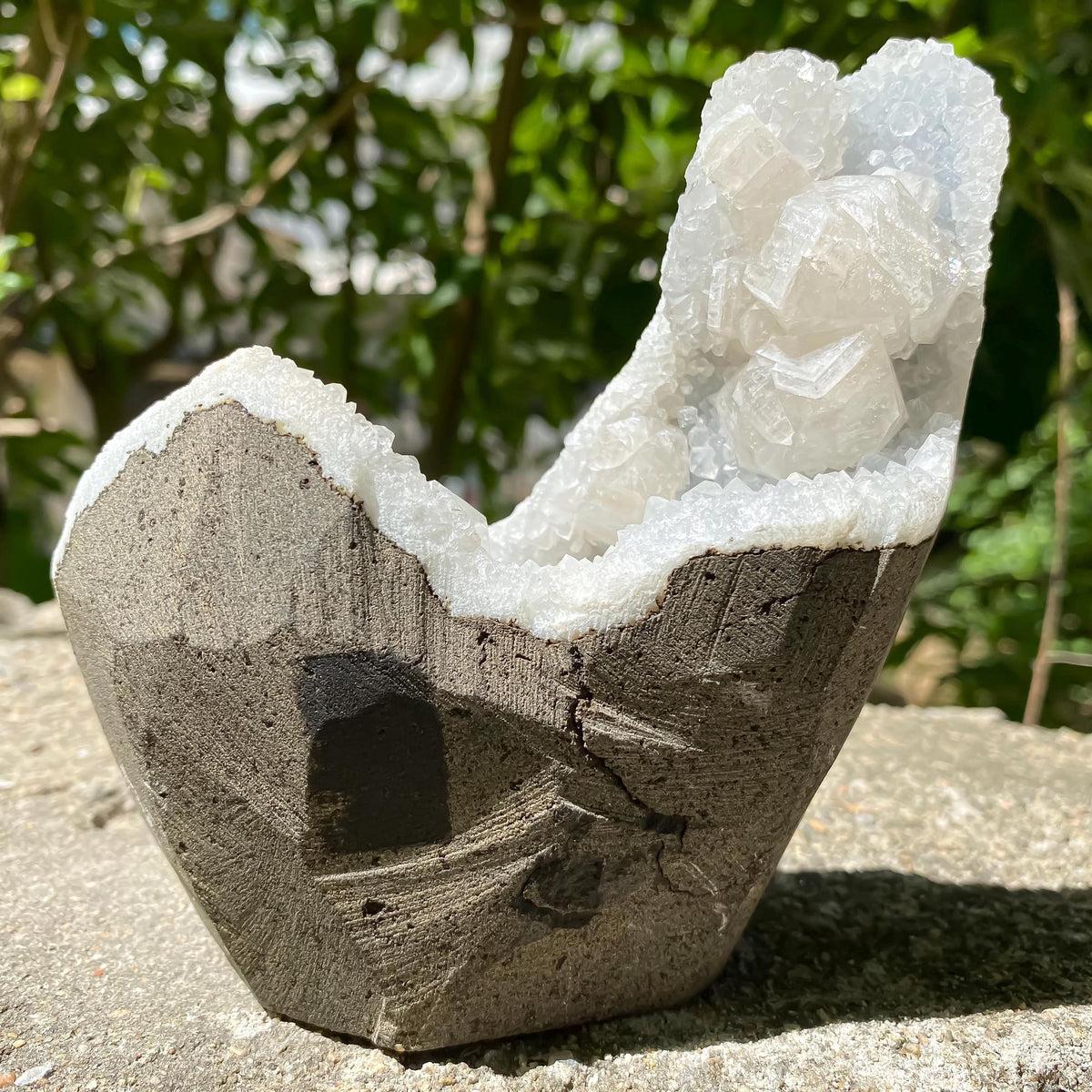 White Apophyllite Crystal Cluster Rough Mineral Specimen, Meditation Decor 655gm Zeolite