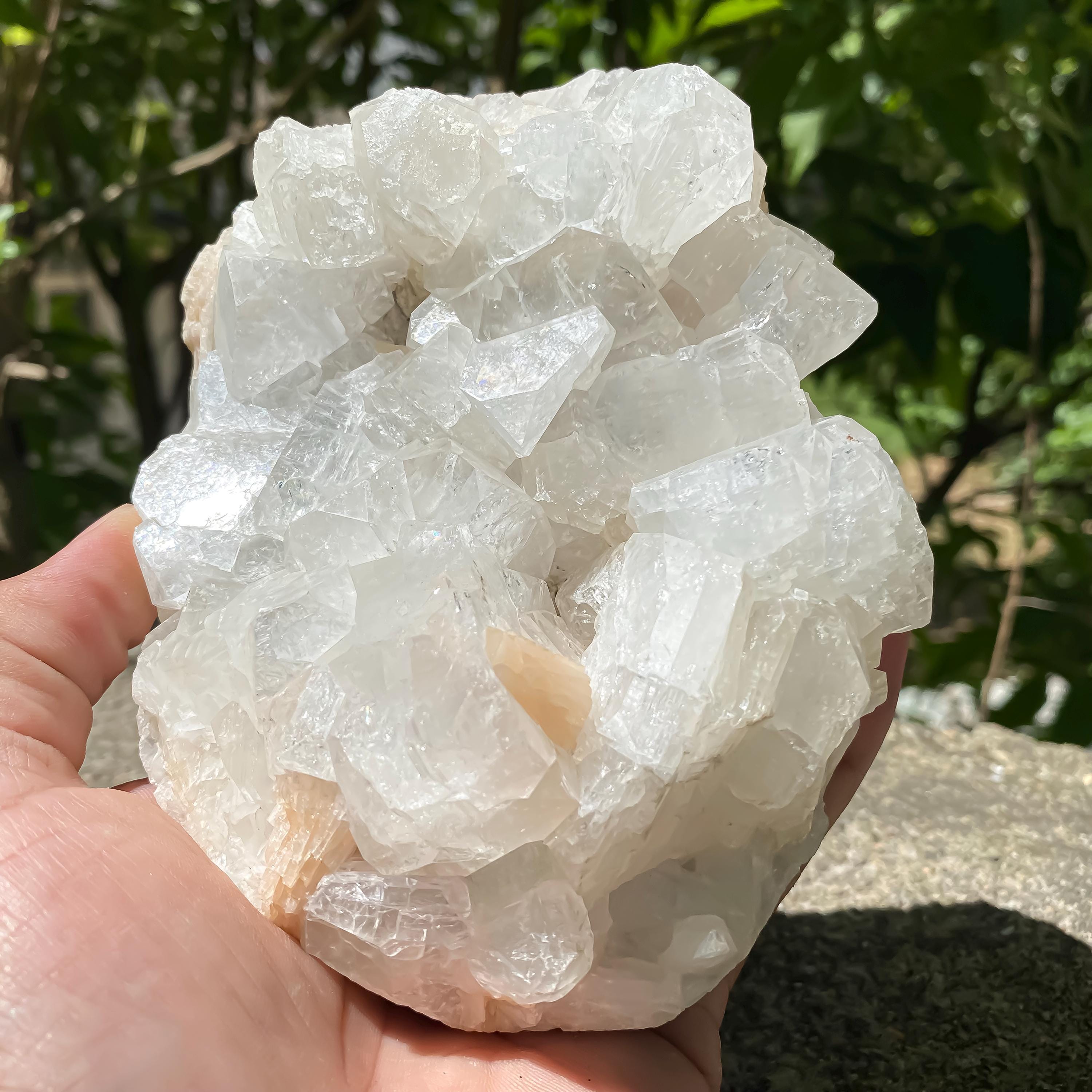 Natural Apophyllite Crystal Cluster: Spiritual Home Decor, Meditation Stone 835gm