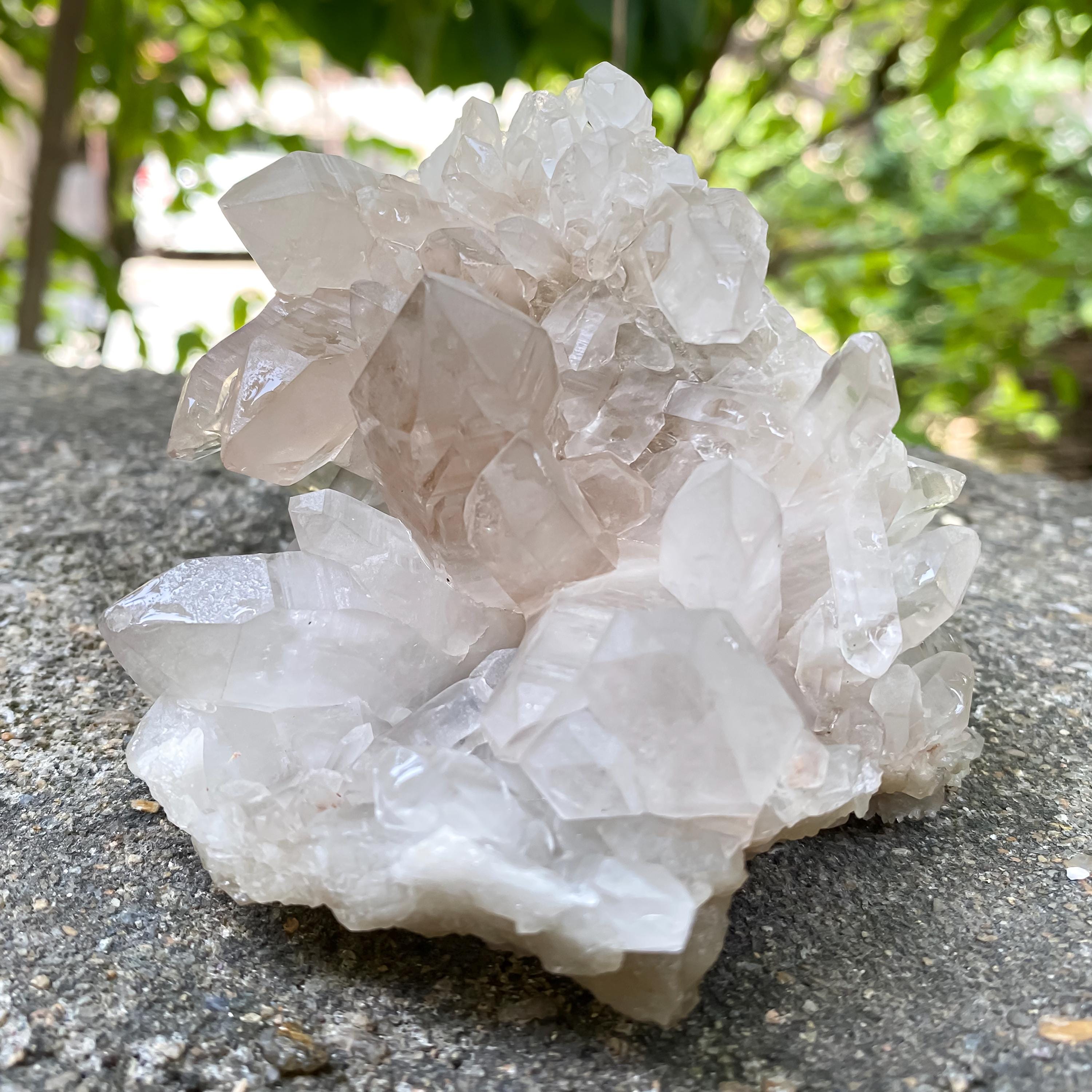 Raw Smoky Quartz Crystal Cluster  Natural Healing Stone, India (340gm)