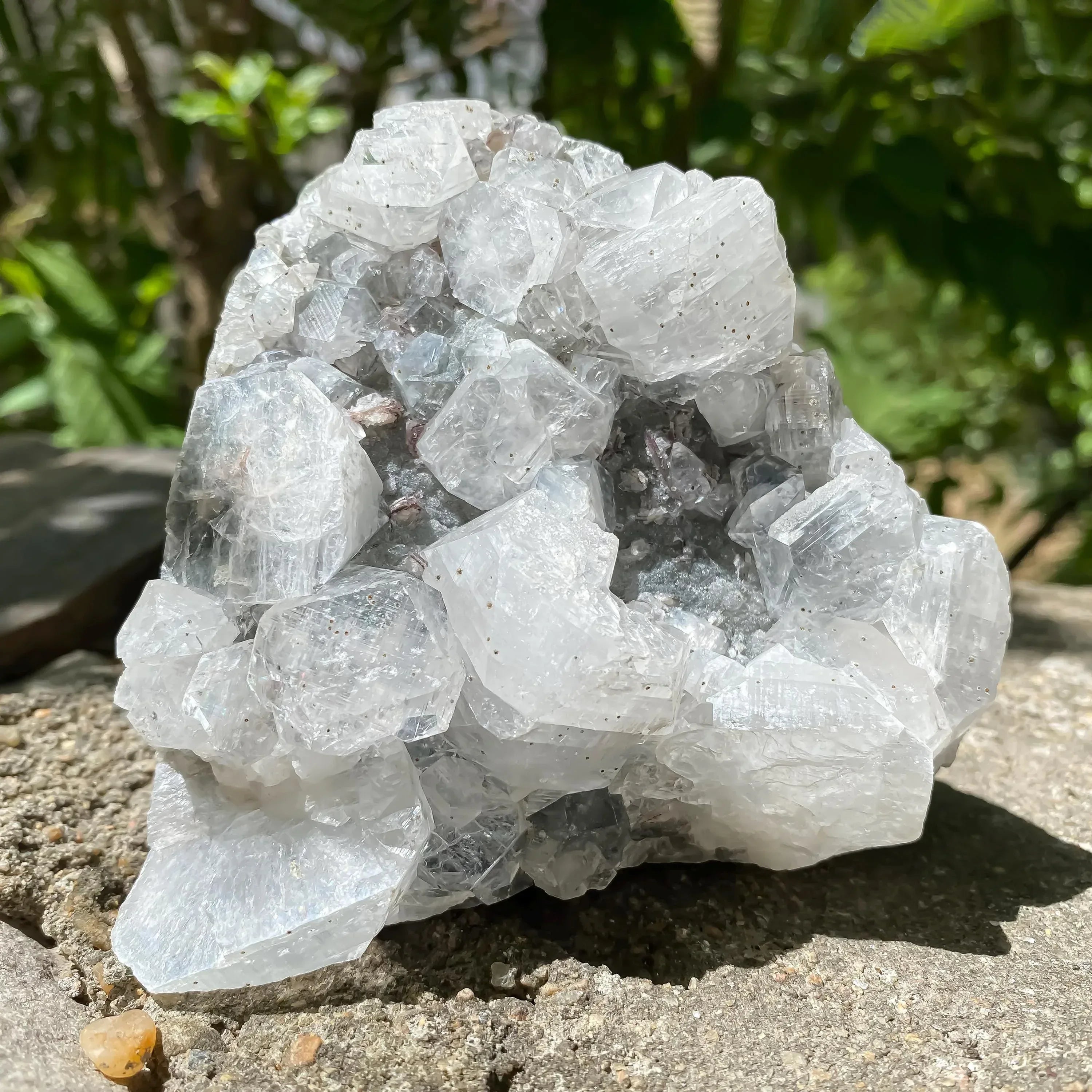 Apophyllite Crystal Cluster, Stunning Sparkling Zeolite Specimen, Cubic White Apophyllite Zeolite Cluster 580gm Zeolite