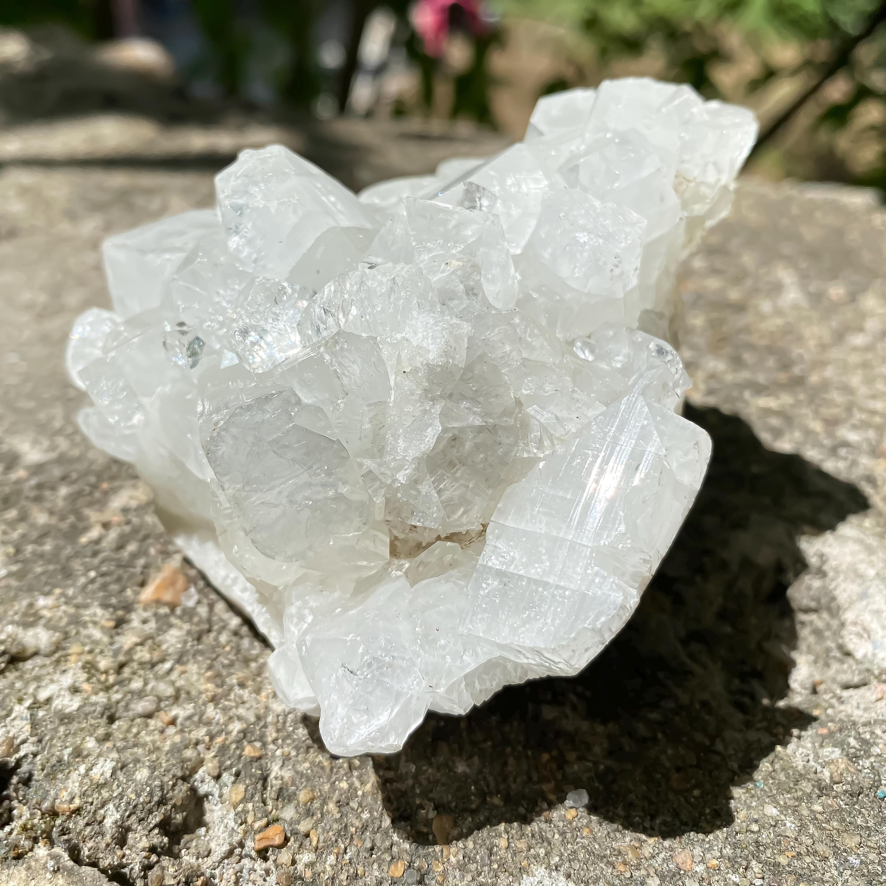 Raw White Apophyllite Cluster: 340gm Rare Crystal Specimen, Home Decor