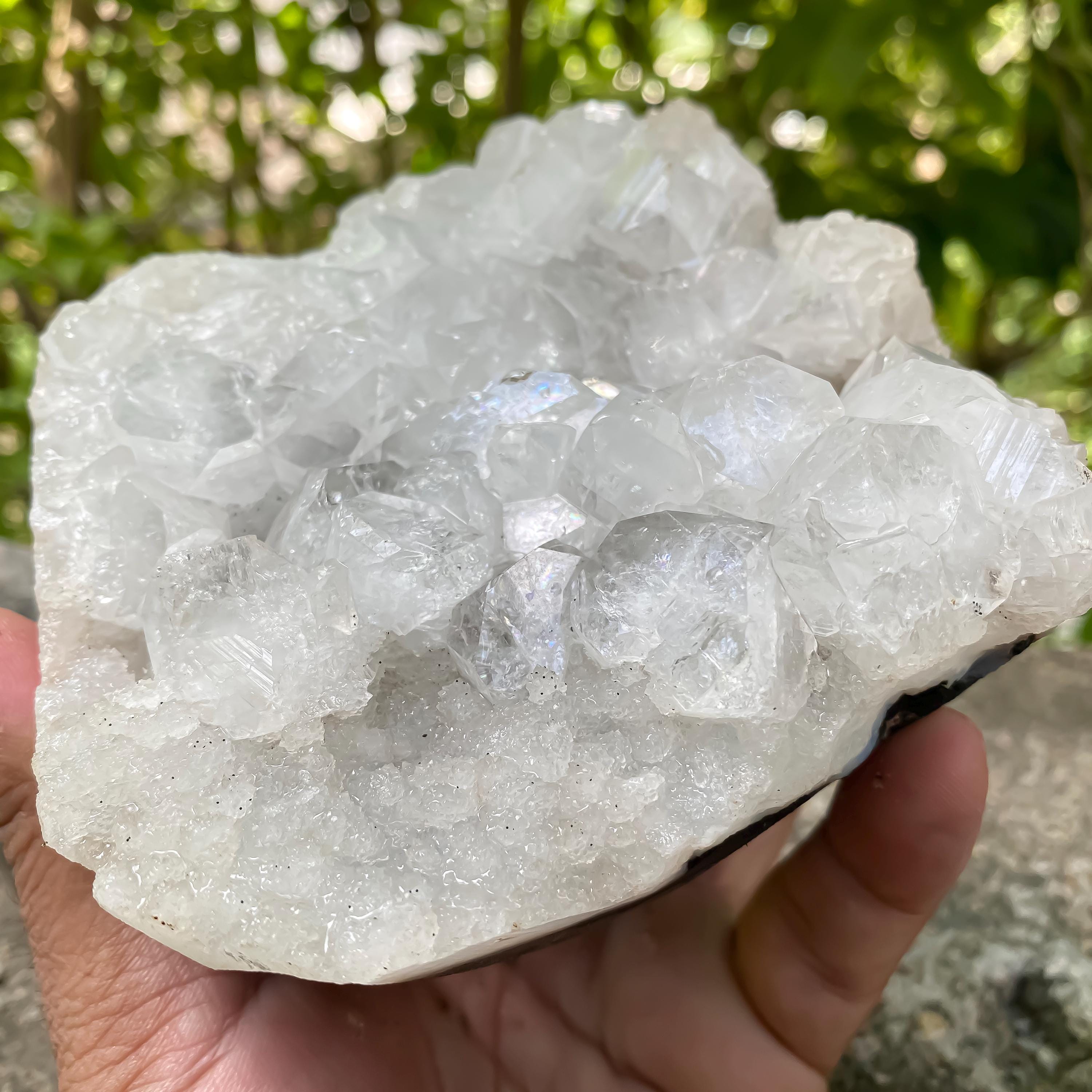 Natural Apophyllite with Stilbite Cluster - High Vibration Reiki Healing Crystal 975gm