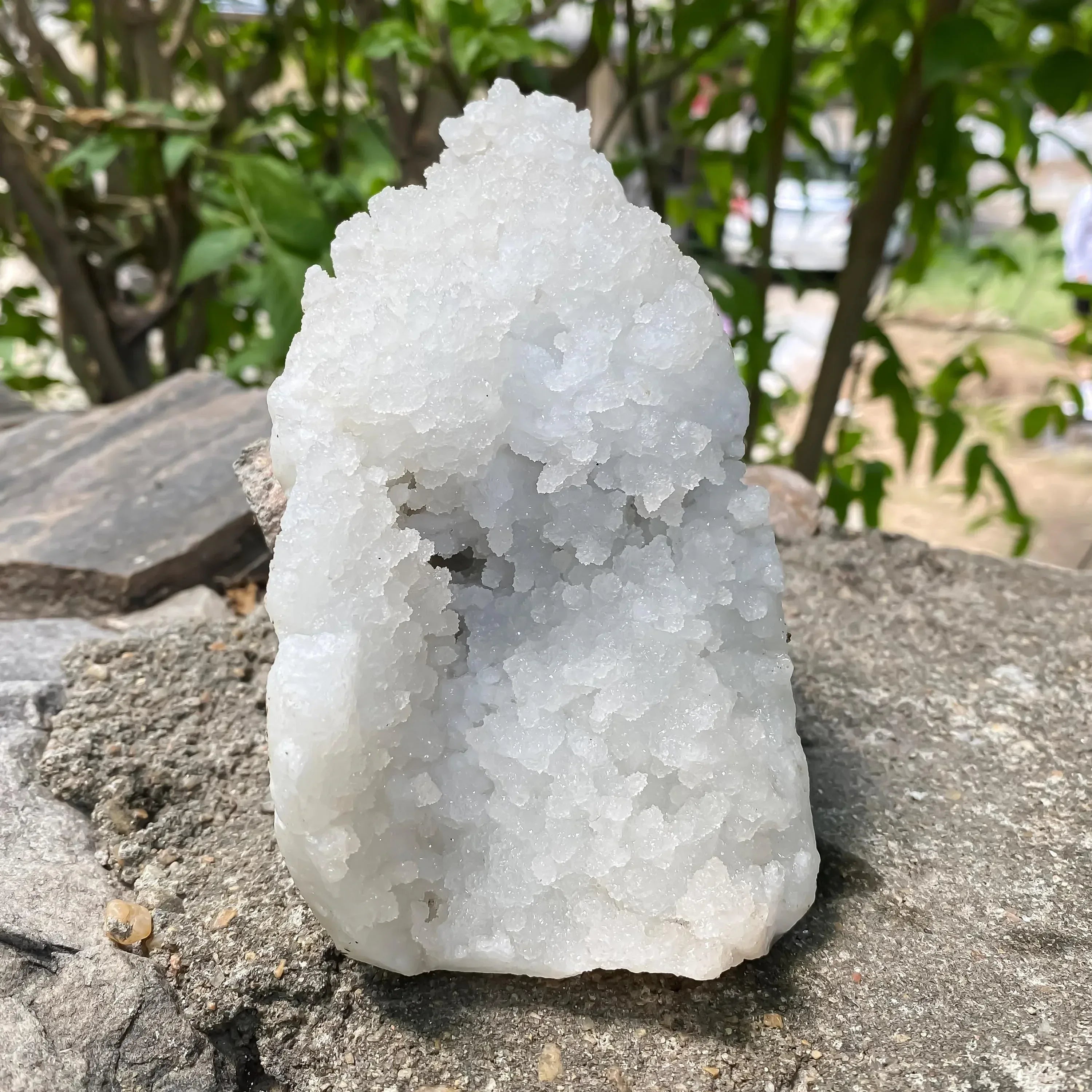 Chalcedony Apophyllite Cluster: 710gm Healing Crystal Decor Zeolite