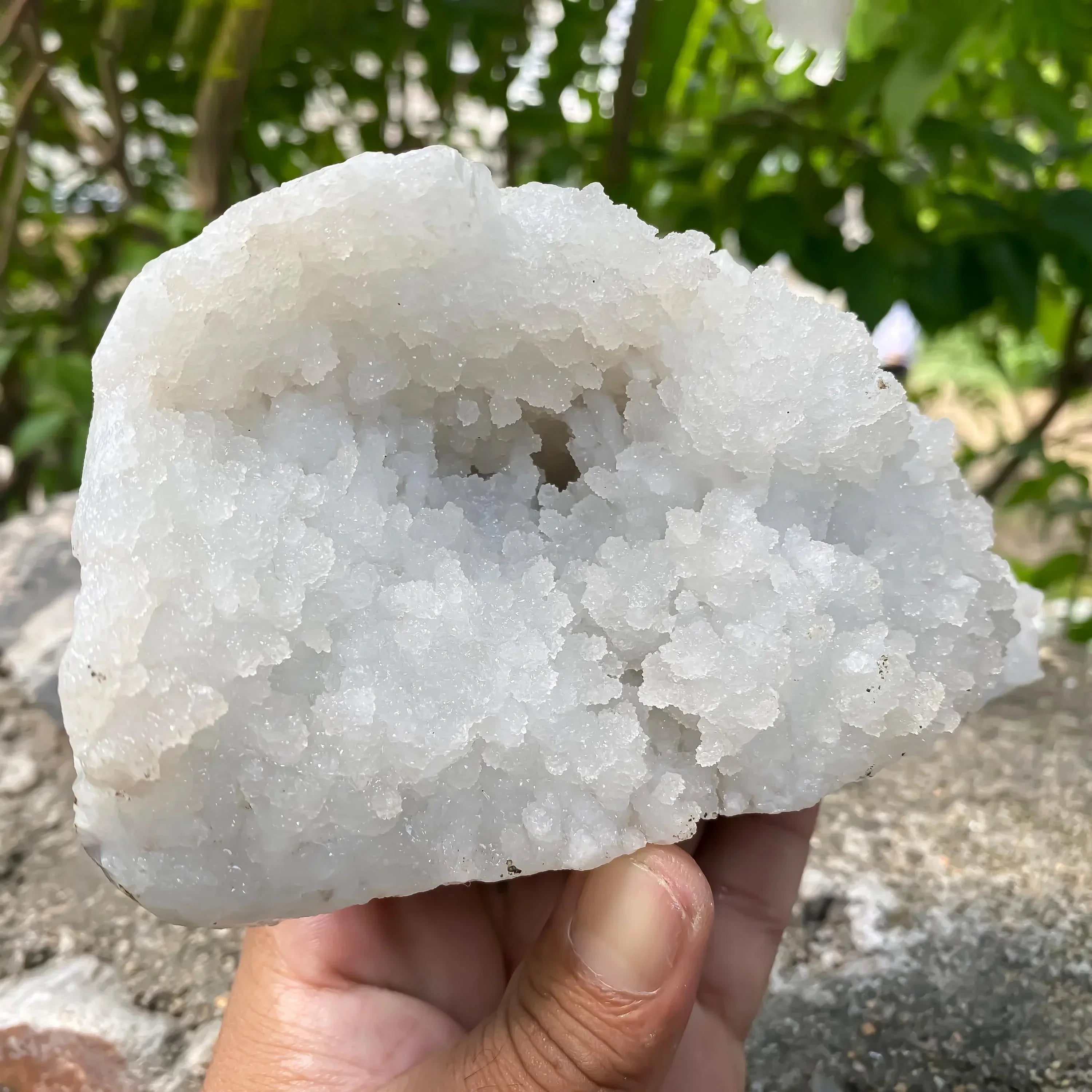 Chalcedony Apophyllite Cluster: 710gm Healing Crystal Decor Zeolite