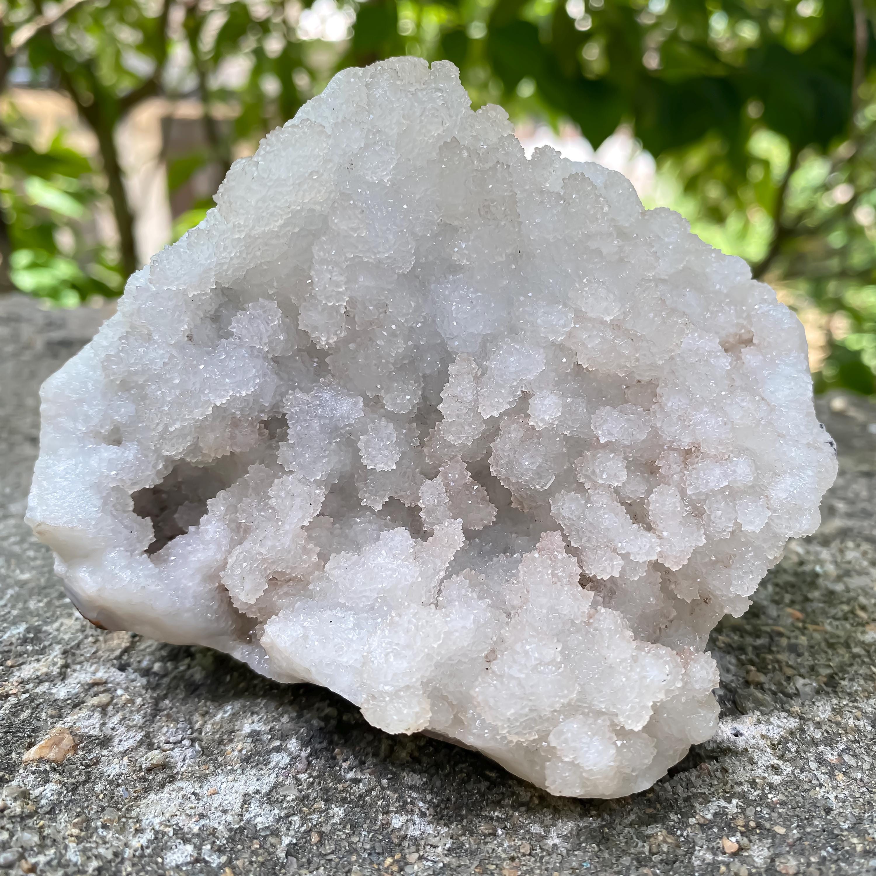 Natural Chalcedony & Apophyllite Cluster  High Energy Healing Crystal, Mineral Specimen, Reiki Stone Crystal 450gm