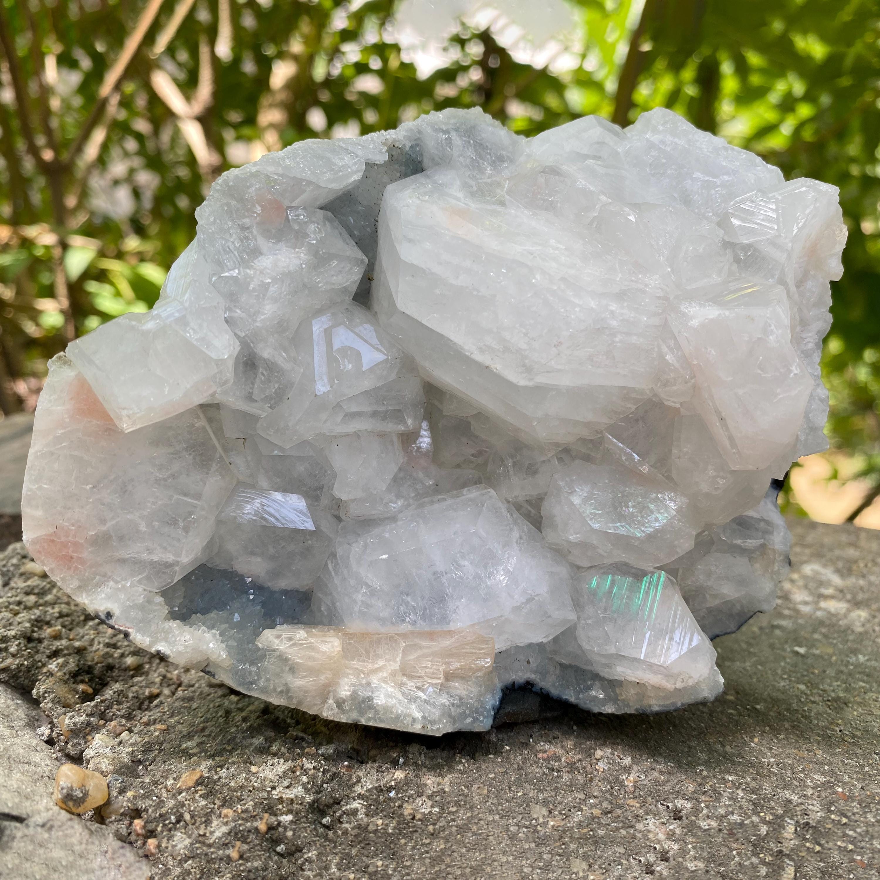 Natural Apophyllite Crystal Cluster  Zeolite Rough Mineral for Healing, Meditation, Home Decor 695gm