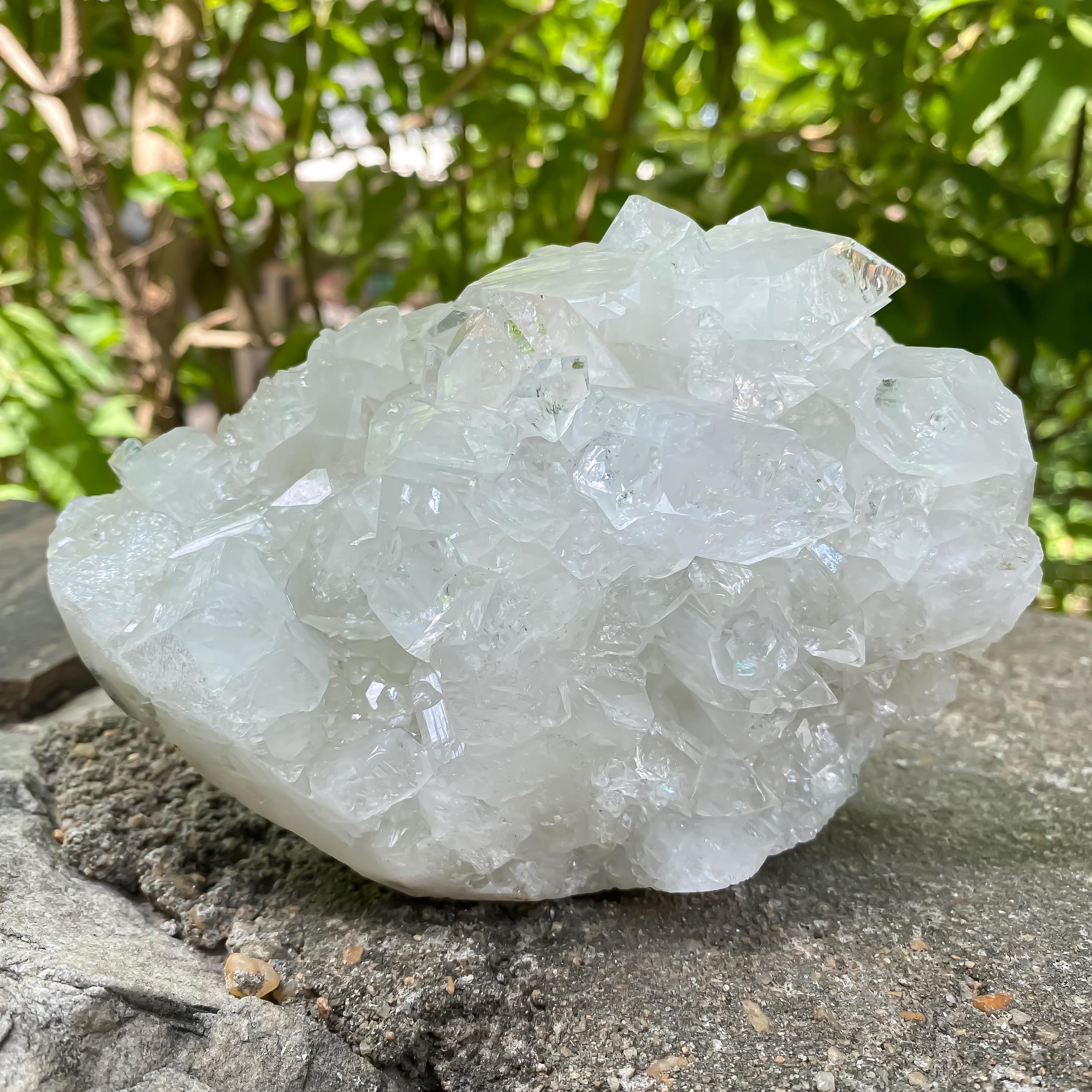 Raw White Apophyllite Crystal Cluster | Reiki Healing Stone