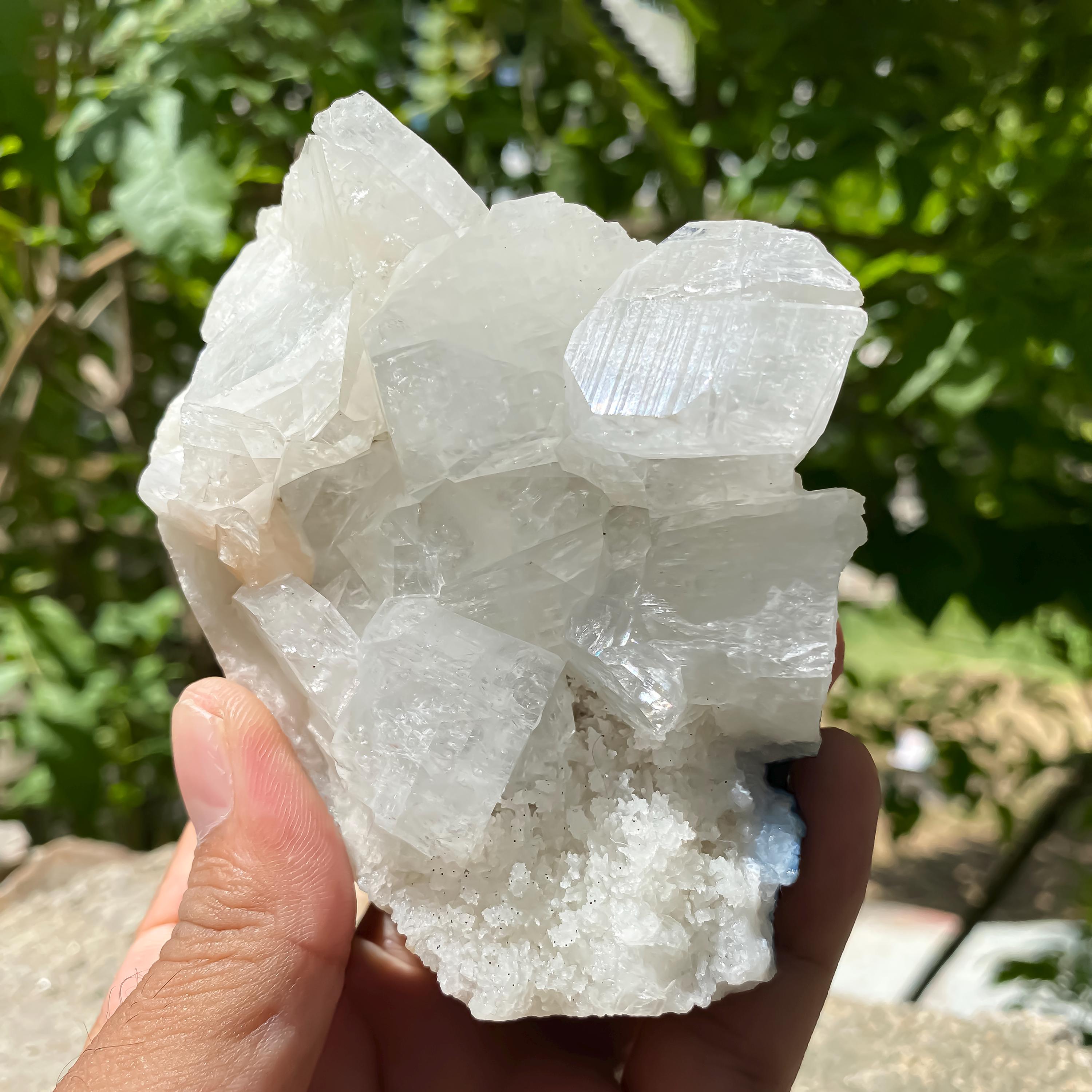 Natural Apophyllite with Stilbite Crystal Cluster  Rare Zeolite Mineral Cluster Rough