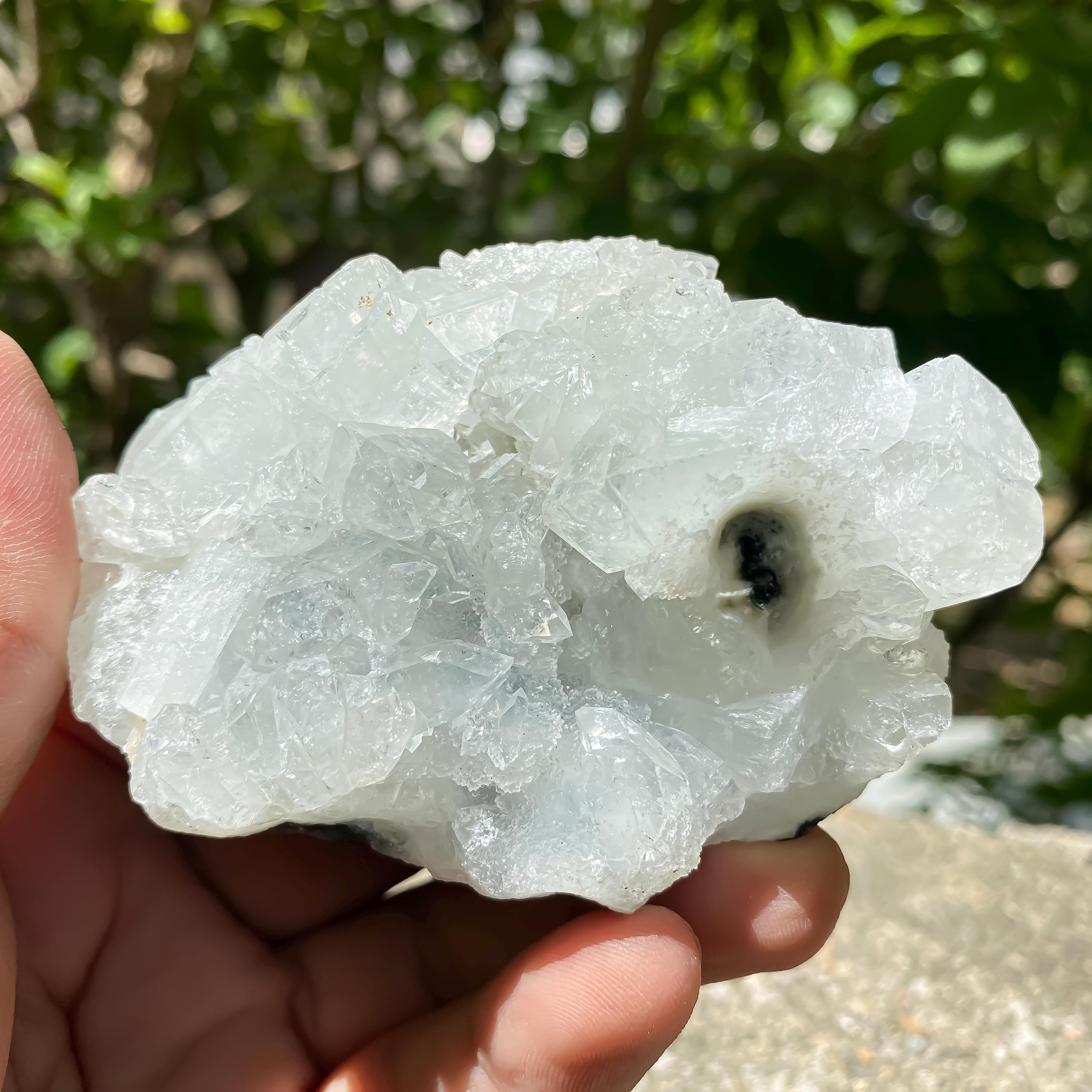 Natural Apophyllite Crystal Cluster  Clear Sparkling Healing Stone for Meditation & Energy Cleansing